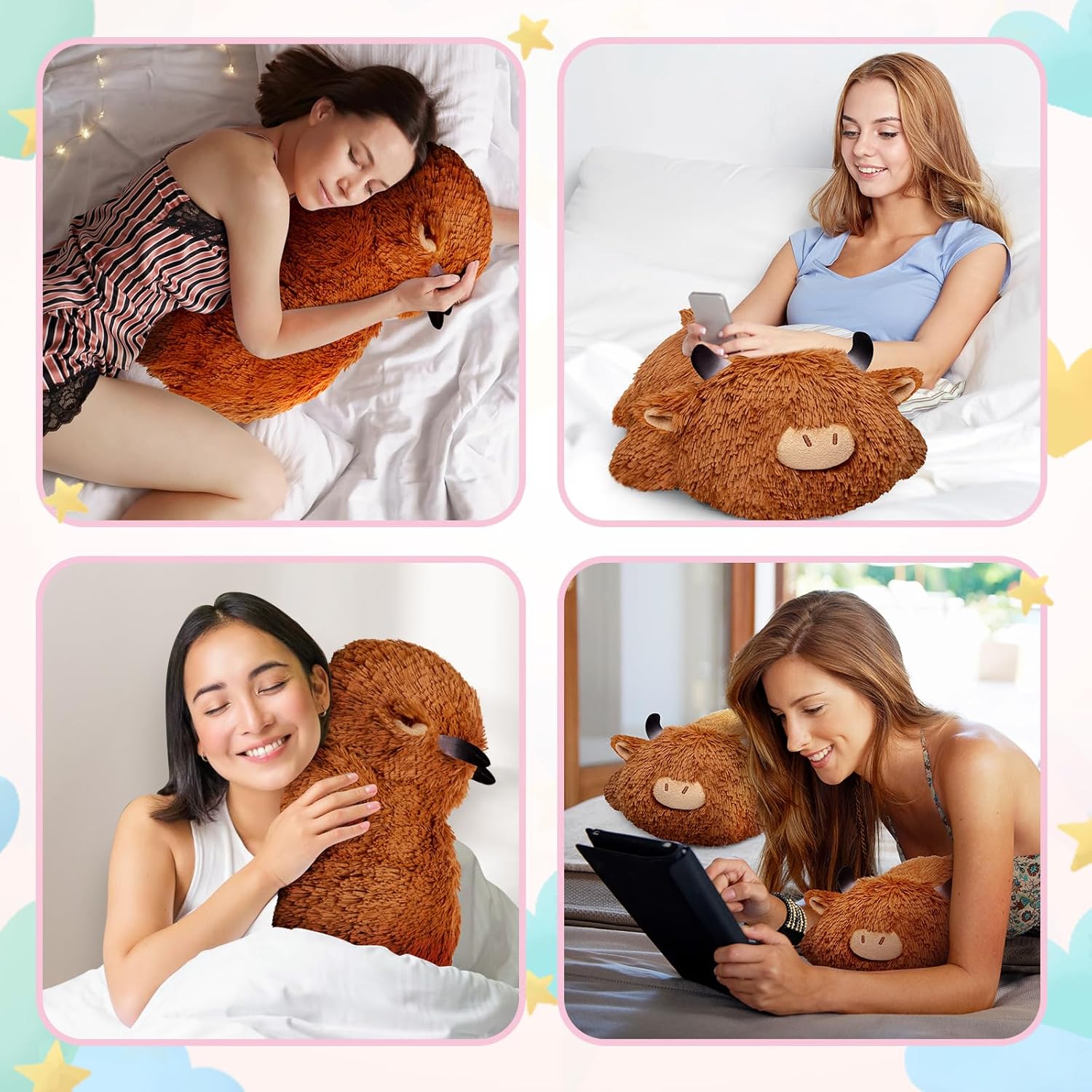 Mewaii Weighted Highland Cow Plush 40 Lbs 23 Inch 1