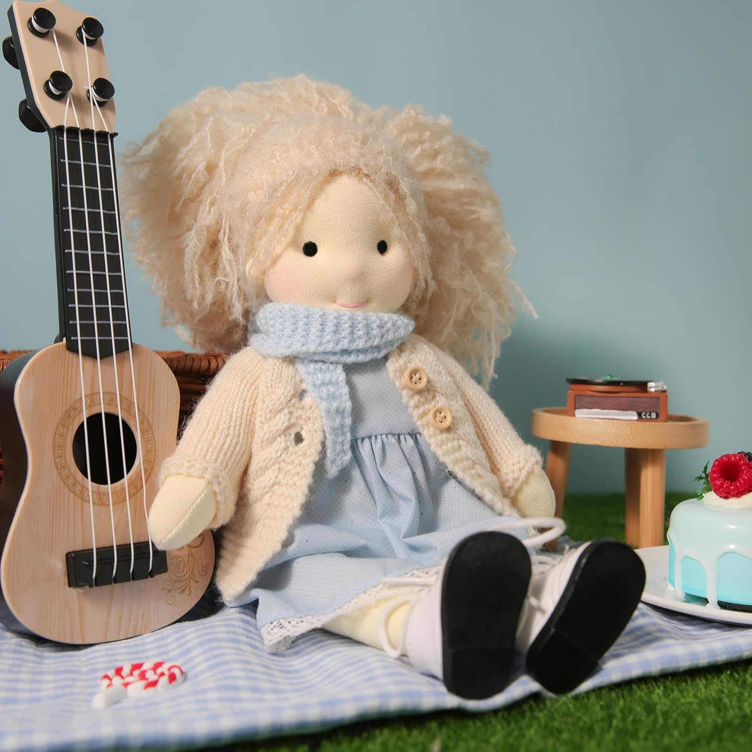 Handmade Waldorf Doll Florke 12 Soft Plush Girl