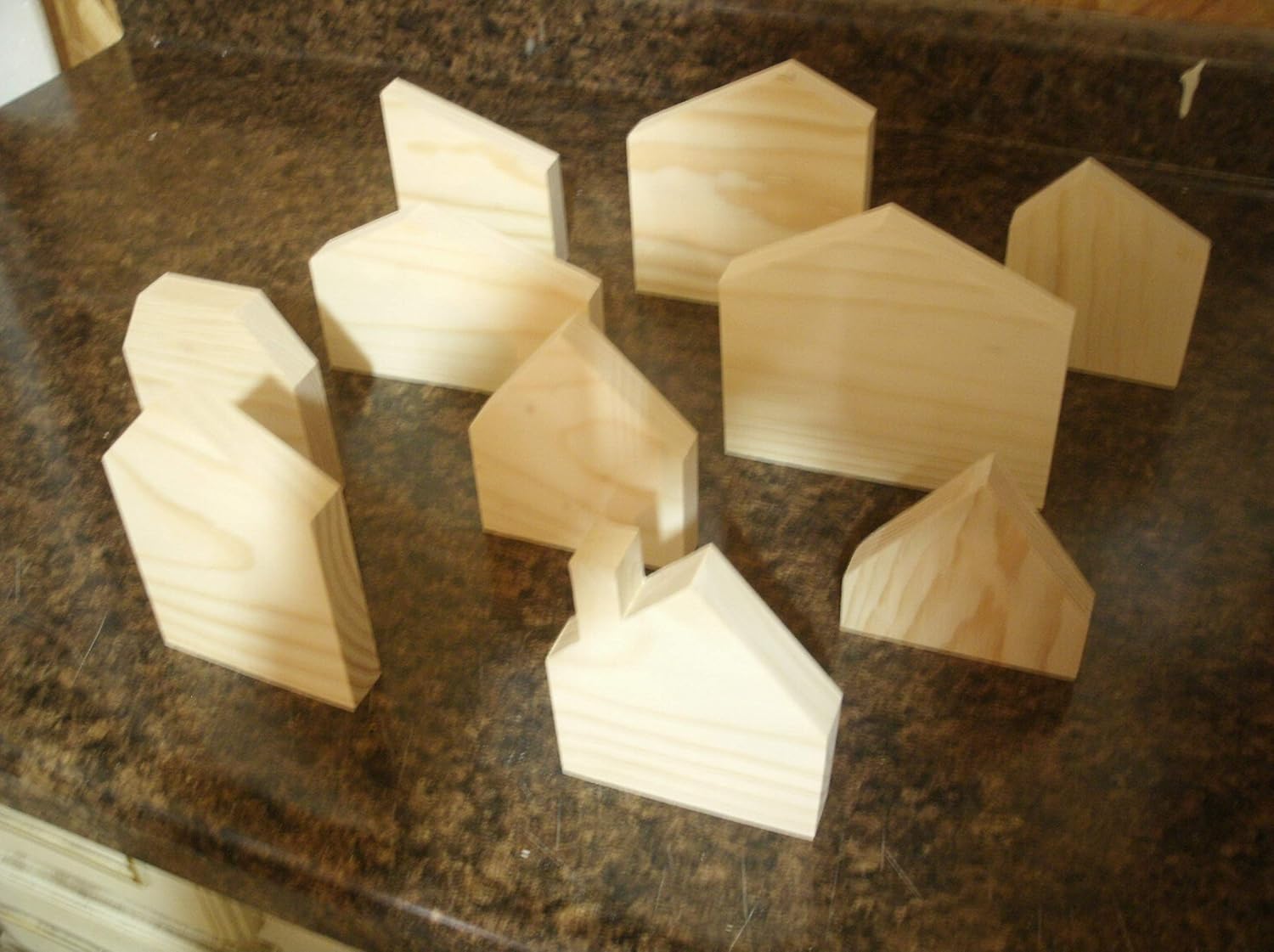 10 Unfinished Wooden House Shapes for Kids