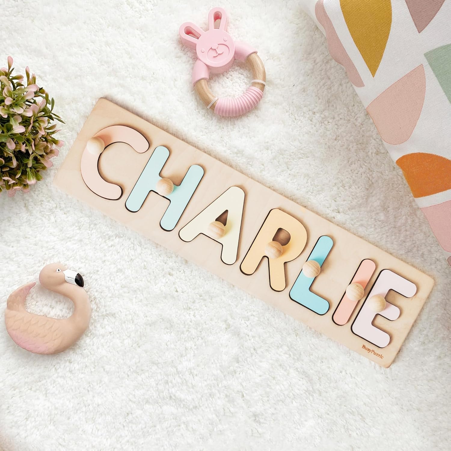 Personalized Wooden Name Puzzle for Baby 1