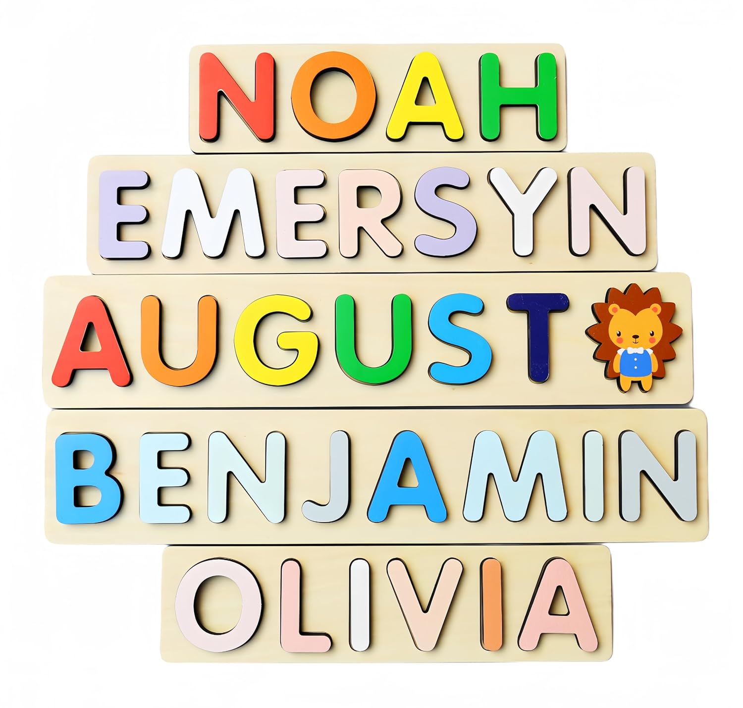 Personalized Wooden Name Puzzles for Toddlers