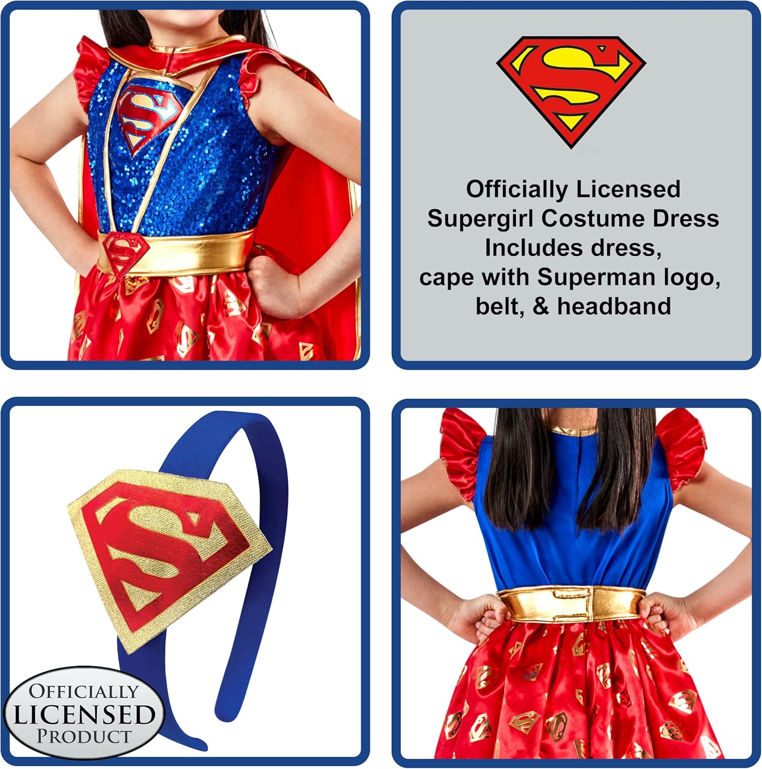 Rubies Supergirl Costume Dress for Girls