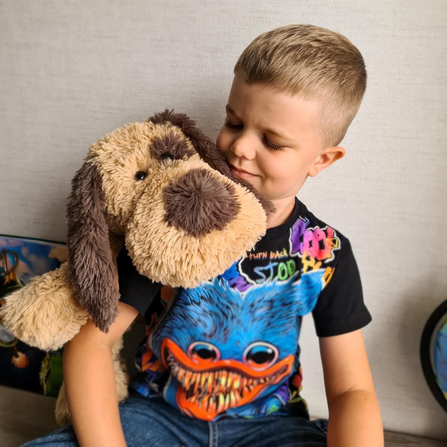 WEIGEDU Floppy Stuffed Dog 20 Inch Brown