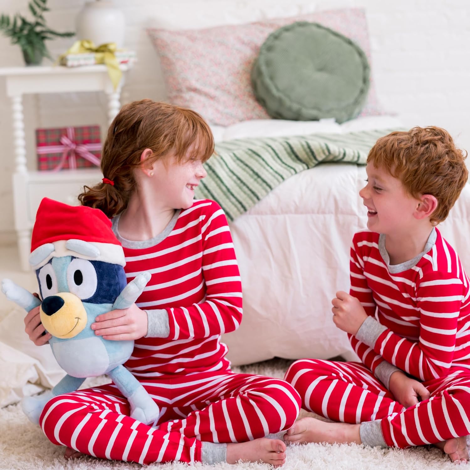 Animal Adventure Bluey Santa Plush 12