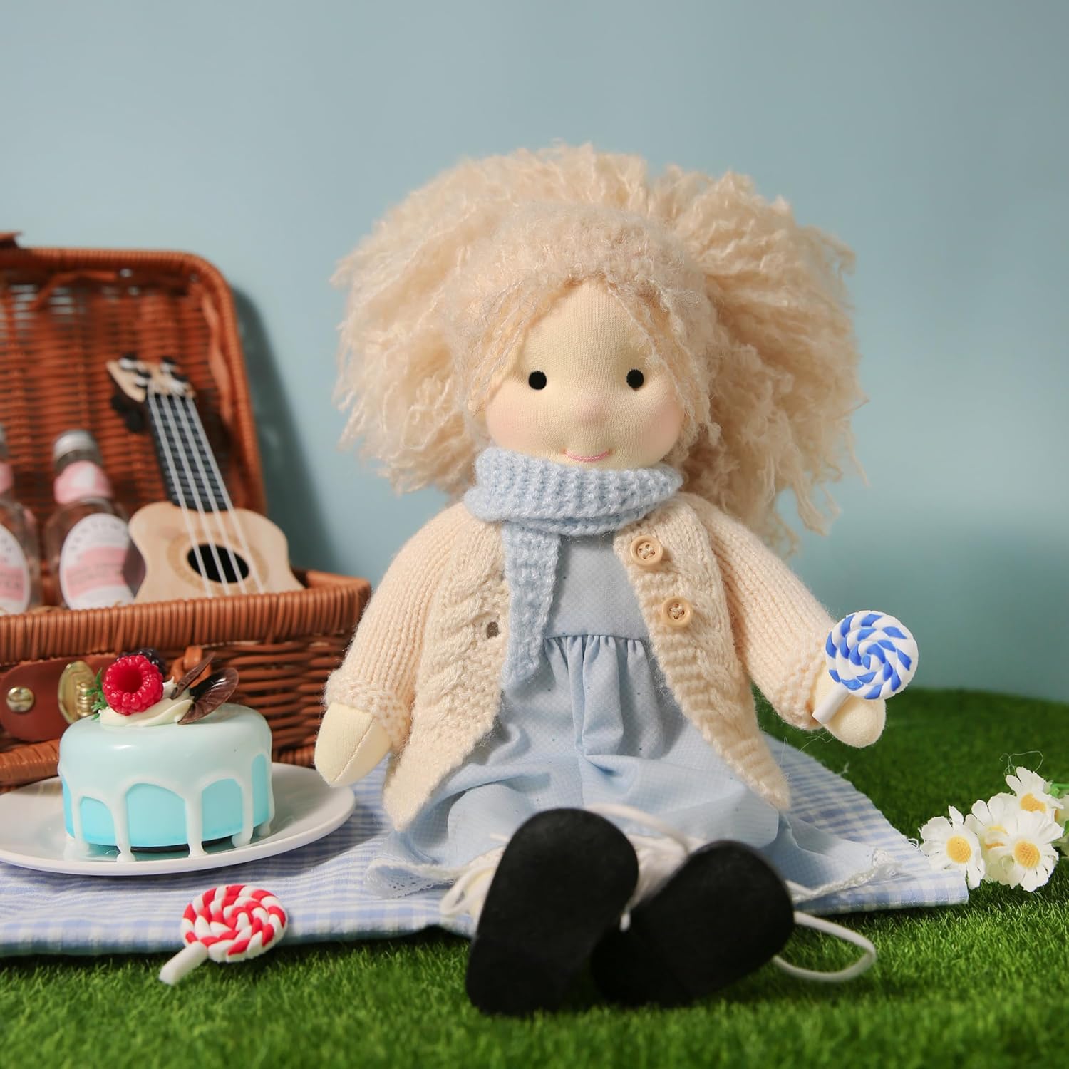 Handmade Waldorf Doll Florke 12 Soft Plush Girl