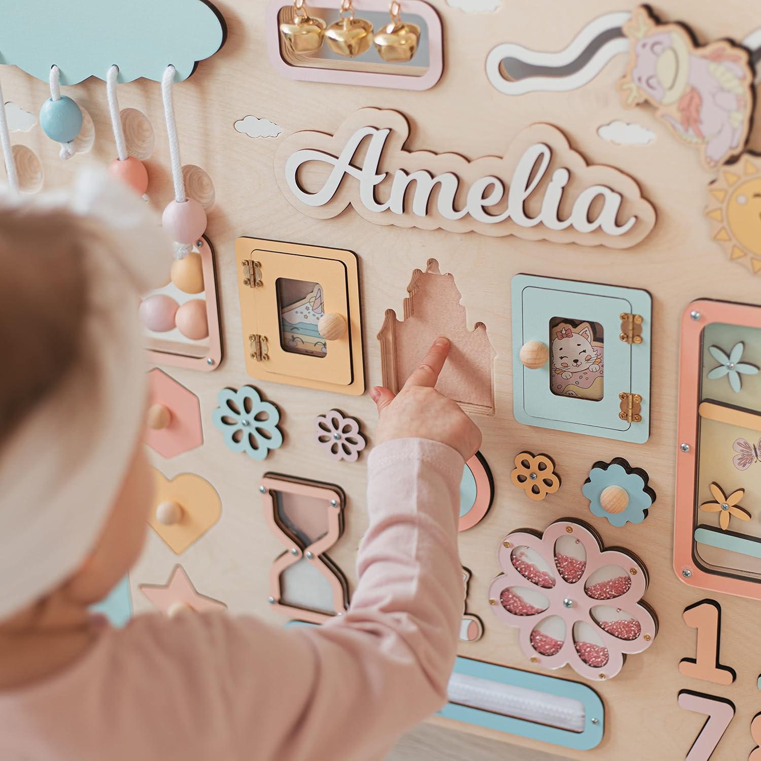 Custom Busy Board for Baby Girl with Name