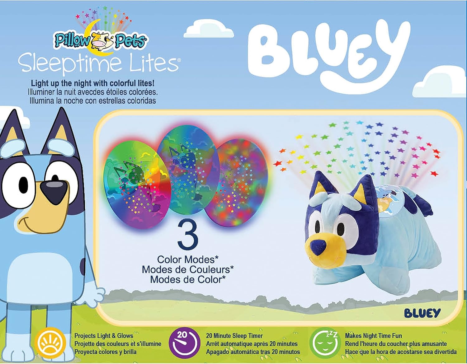 Pillow Pets Bluey Sleep Time Light Plush Toy