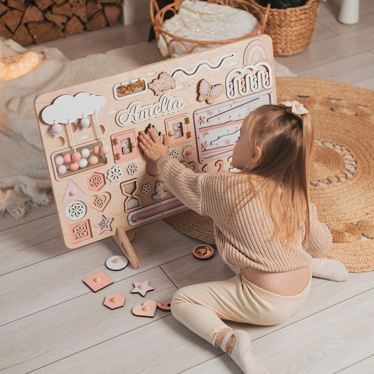 Custom Busy Board for Baby Girl with Name