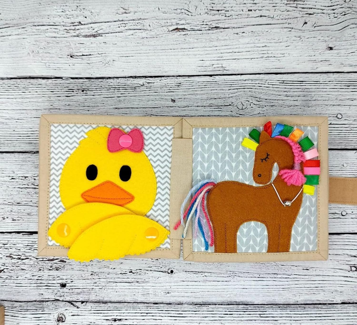 Quiet Baby Book Felt Toy for Fine Motor Skills