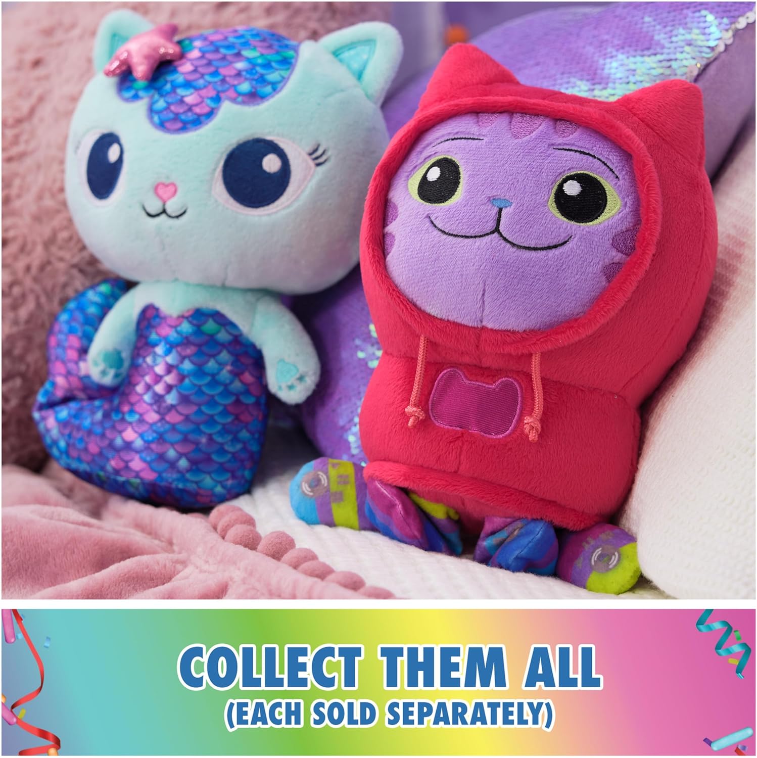 Gabbys Dollhouse DJ Catnip Plush Toy 10-Inch Move Groove Stuffed Animal