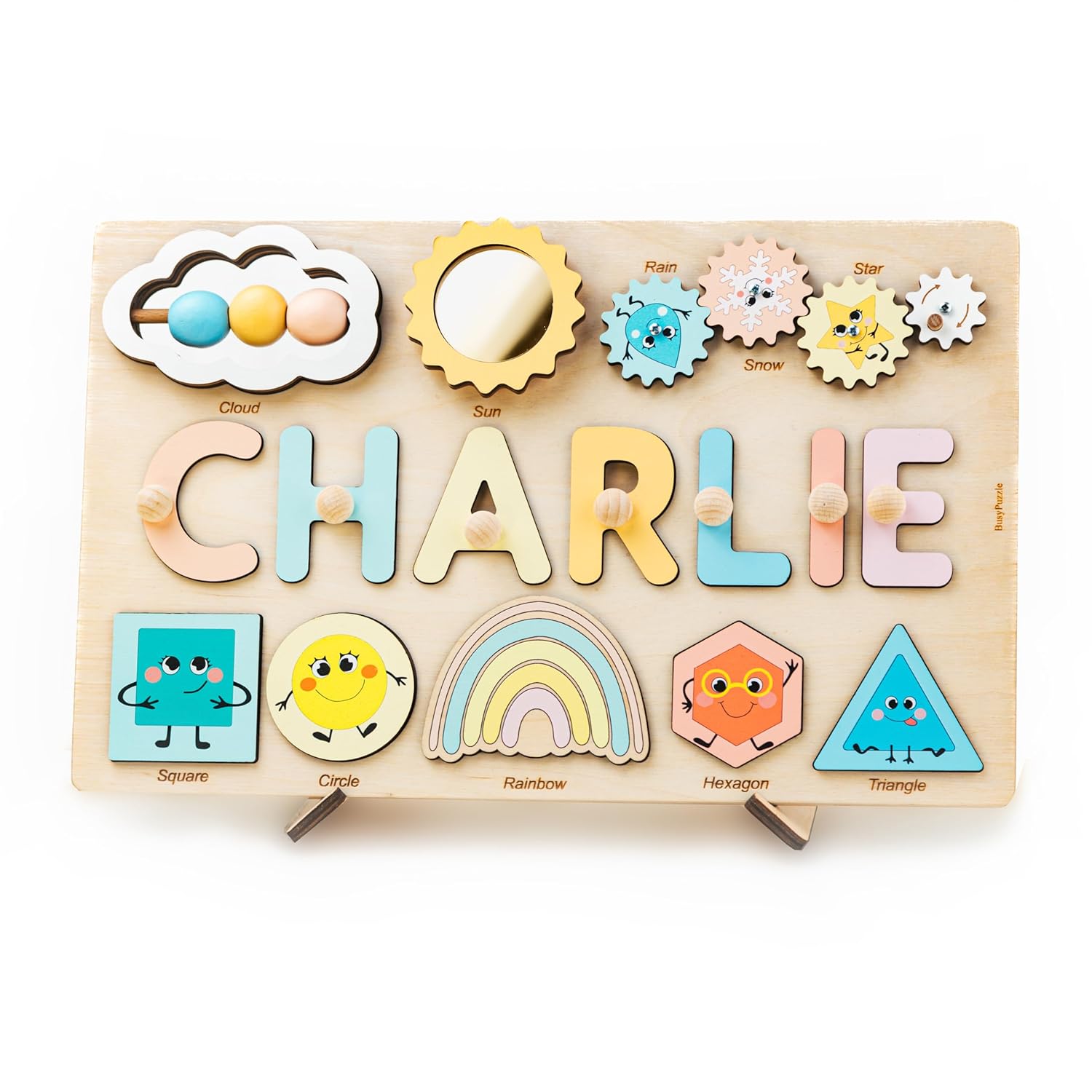 Personalized Busy Board with Engraved Message