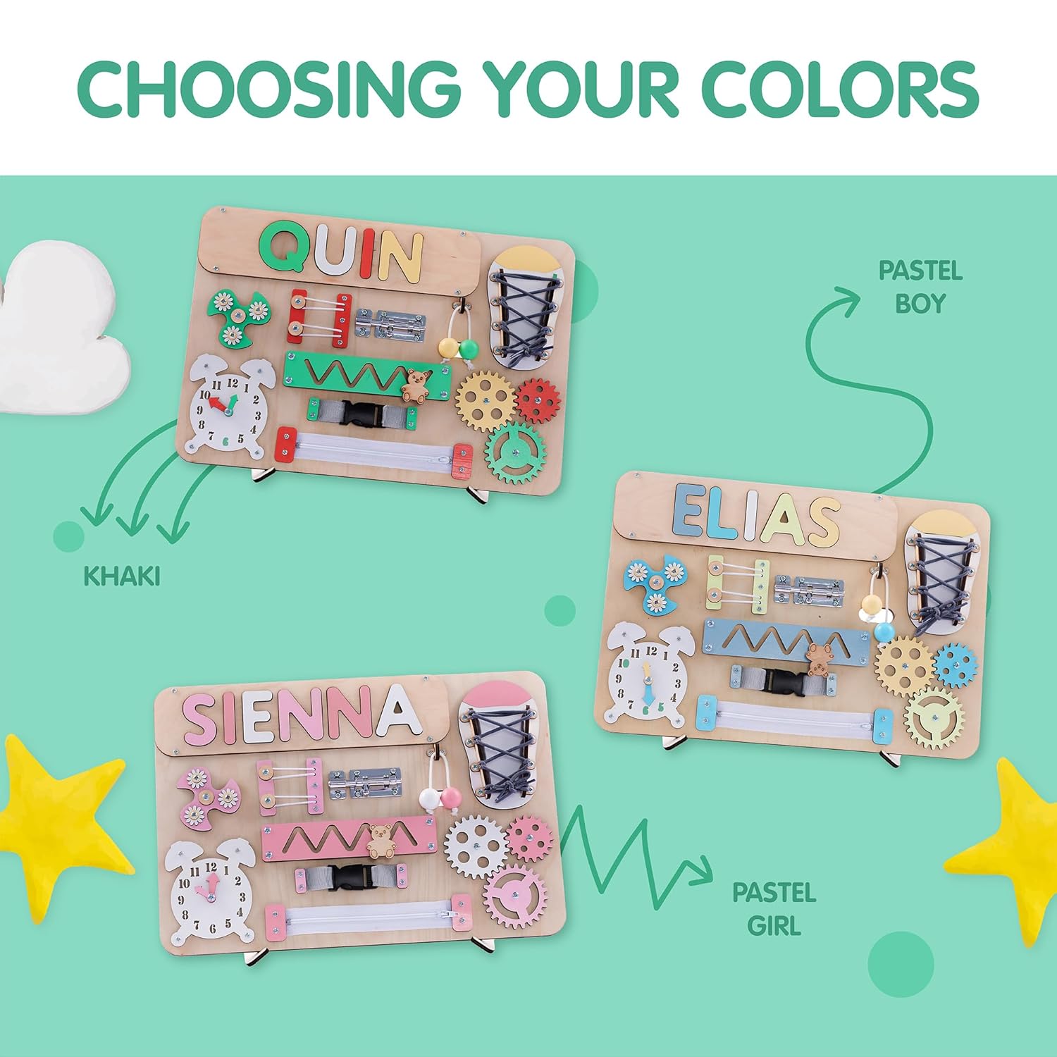 Customized Name Puzzle for Toddlers - Montessori Busy Board