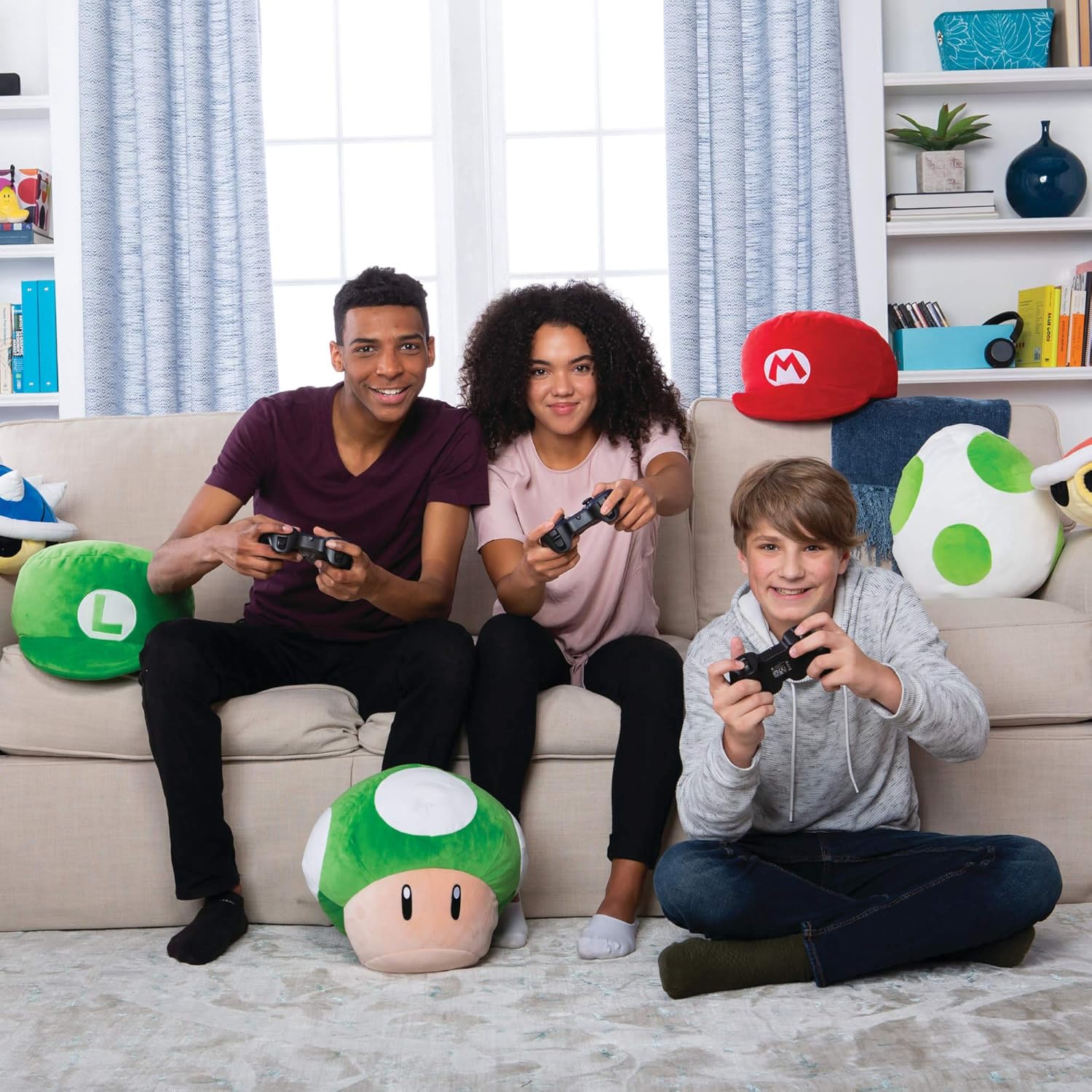 Super Mario 1Up Mushroom Plushie - 15 Inch Collectible