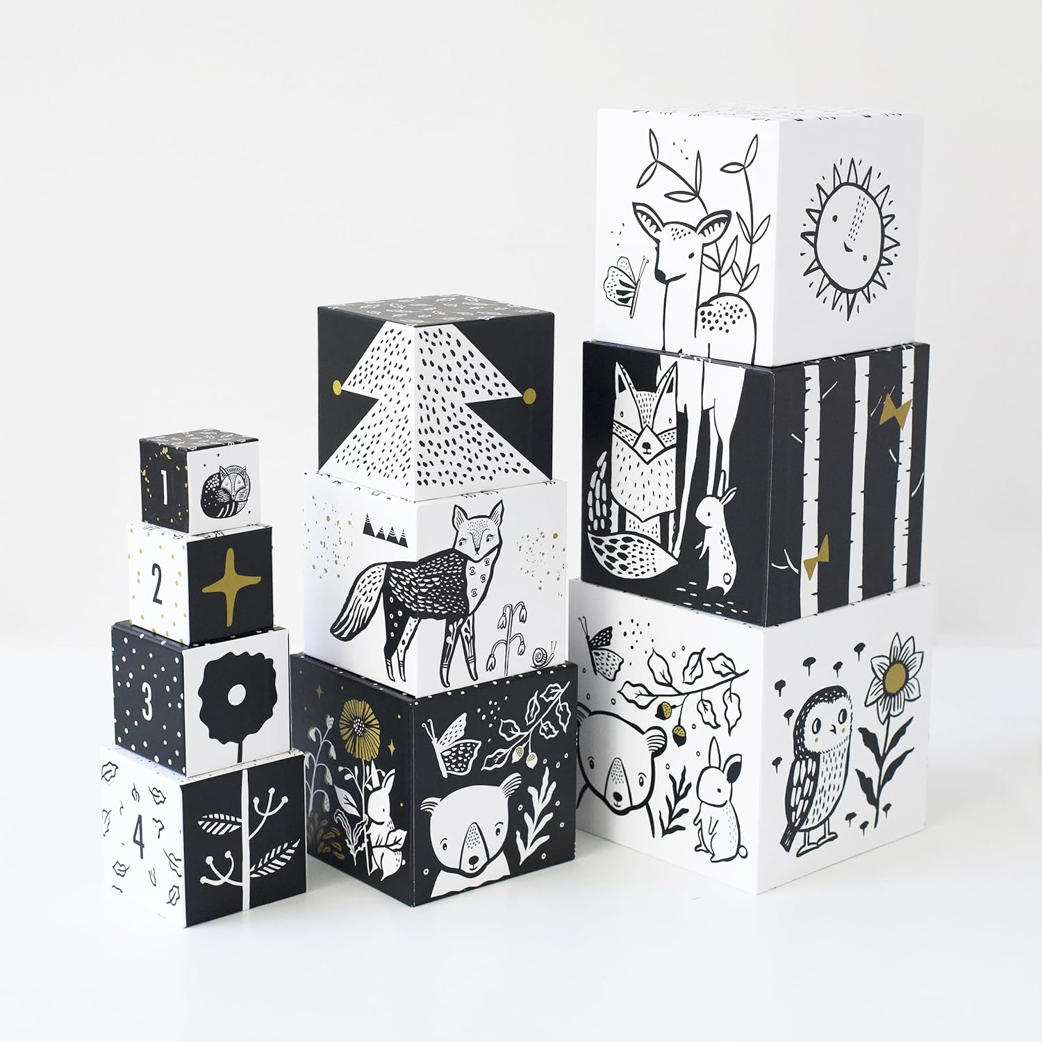 Wee Gallery Nesting Blocks - Woodland Animals Numbers