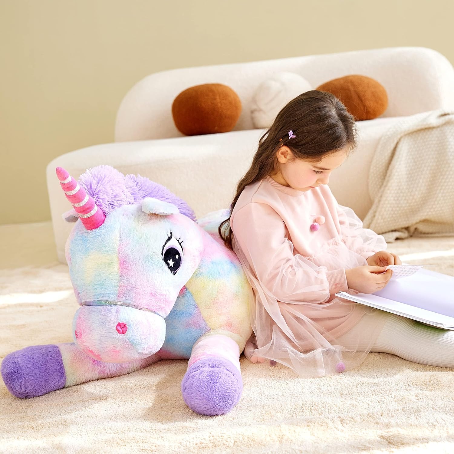 IKASA 43 Inch Giant Unicorn Plush Toy