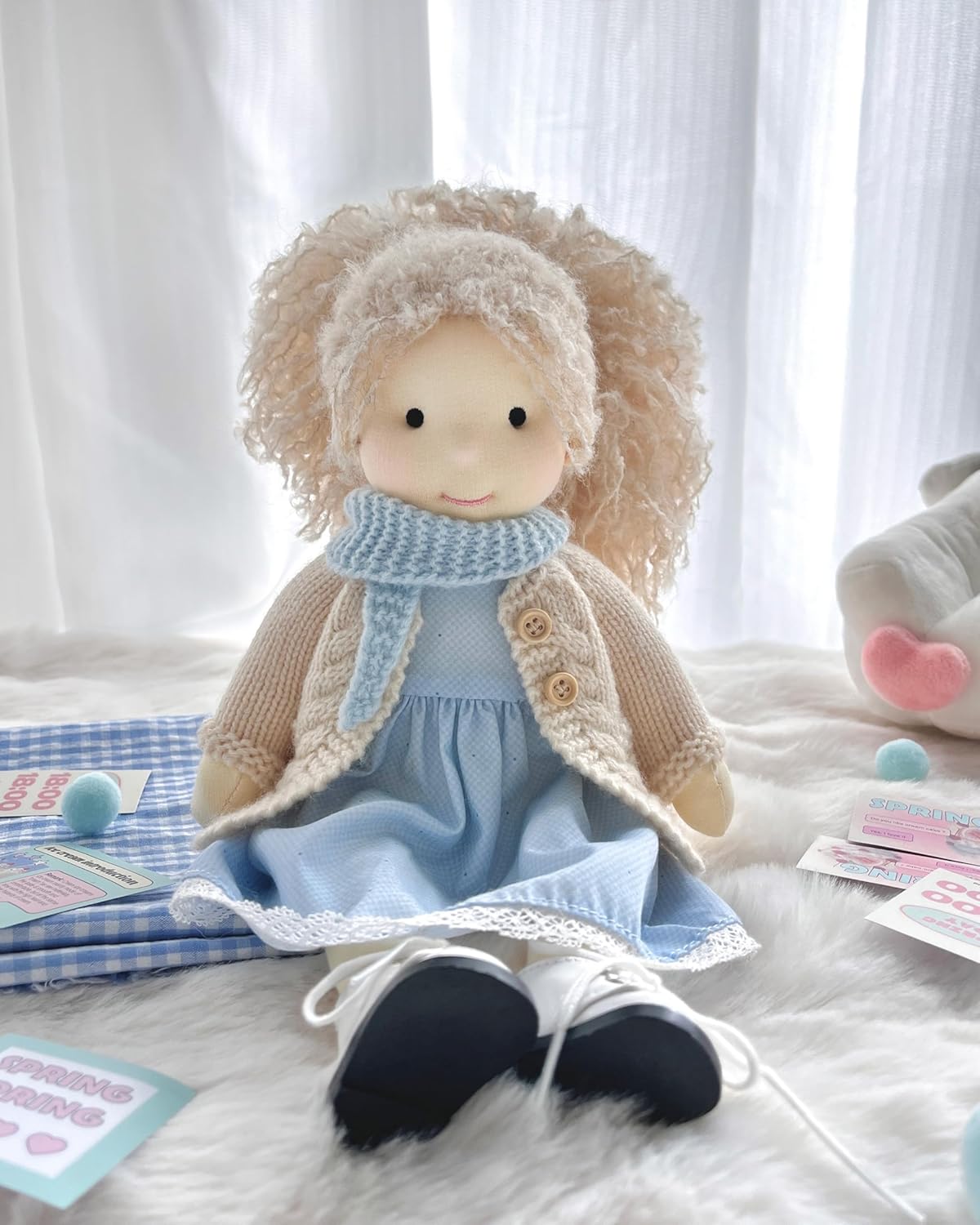 Handmade Waldorf Doll Florke 12 Soft Plush Girl