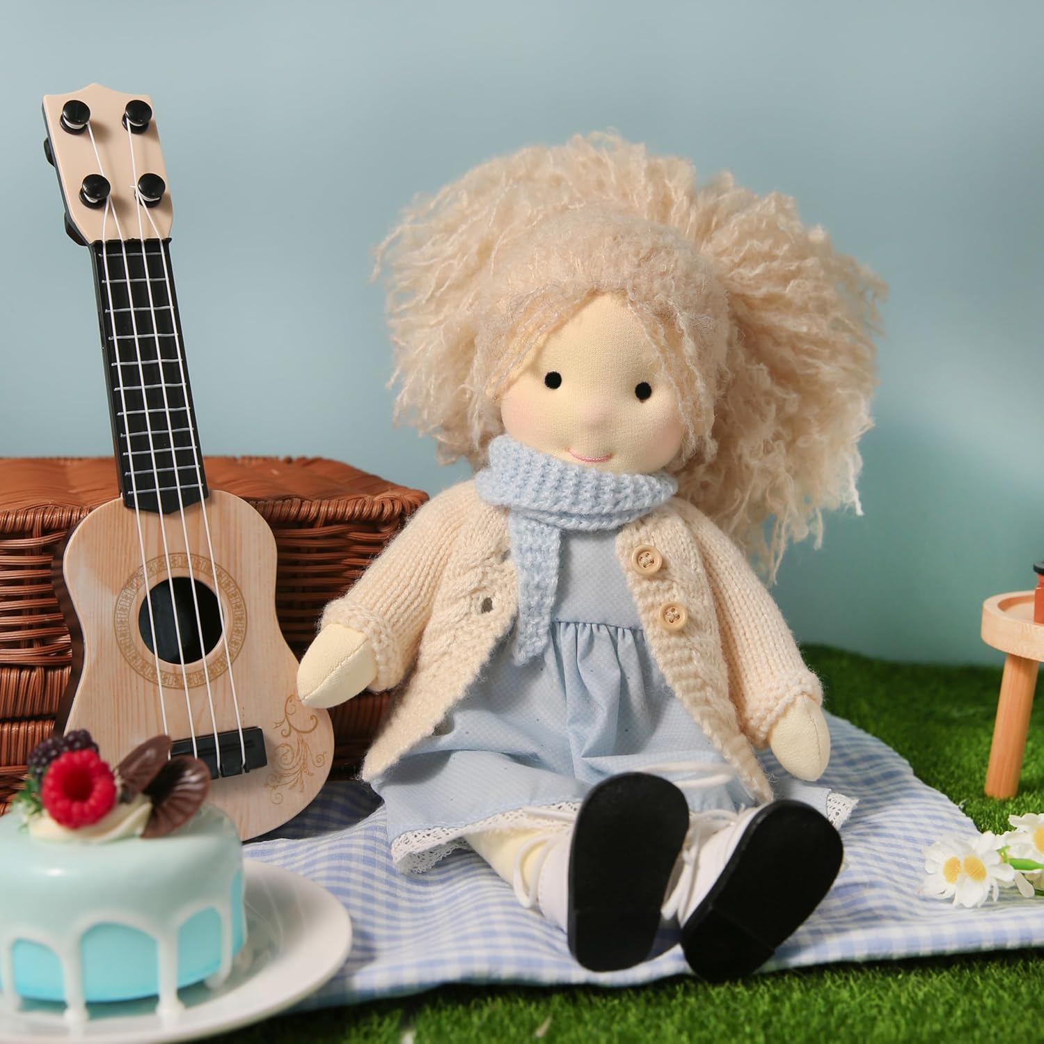 Handmade Waldorf Doll Florke 12 Soft Plush Girl