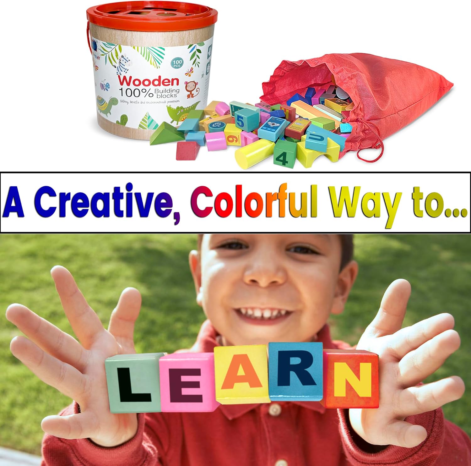 Craft Trendy Wooden Blocks Set for Toddlers and Preschoolers 1