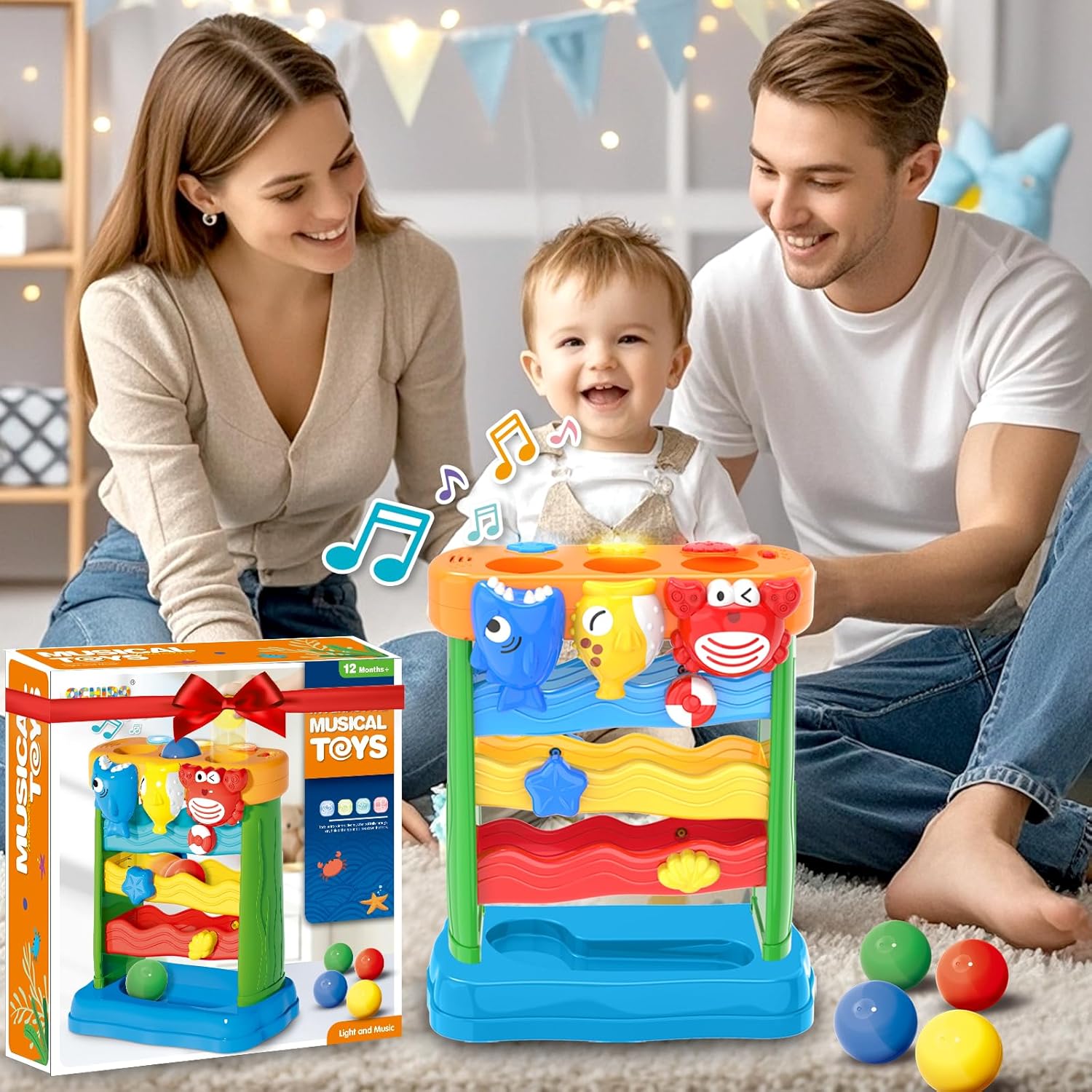 OCHIDO Musical Interactive Toy for Toddlers 6-24 Months