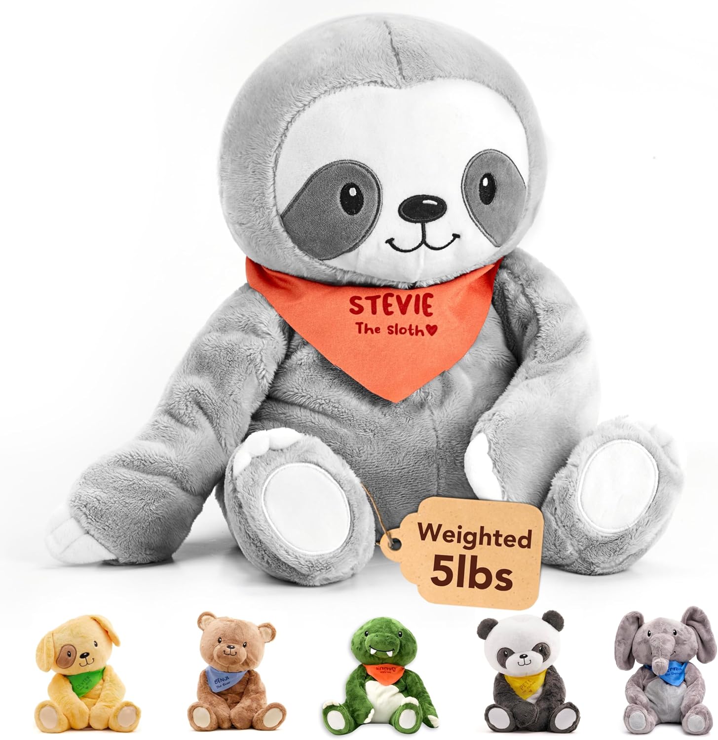 Lillys Love Weighted Stuffed Animal - Stevie The Sloth 5lb