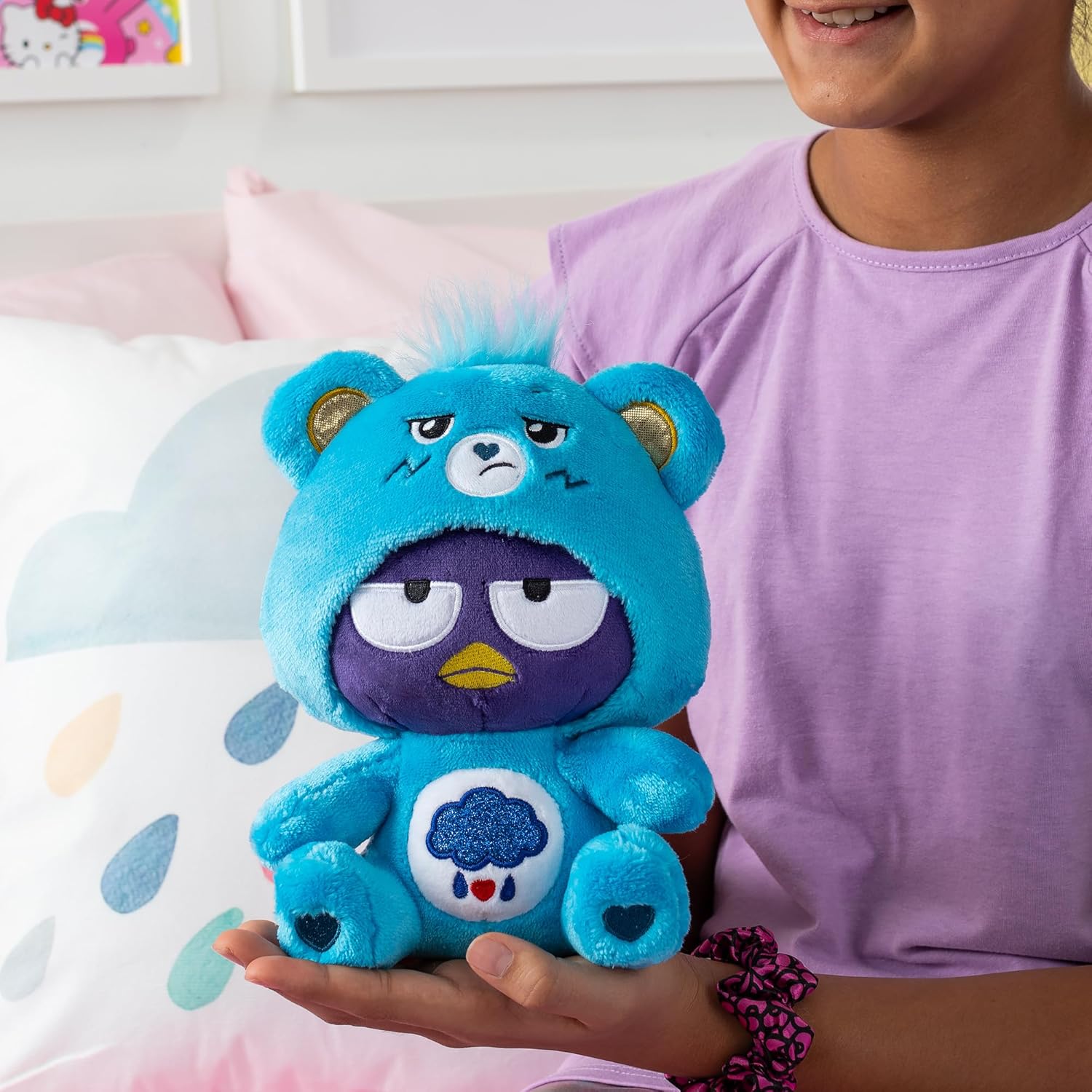 Care Bears - Badtz-Maru Dressed As Grumpy Bear Plush Soft and Huggable