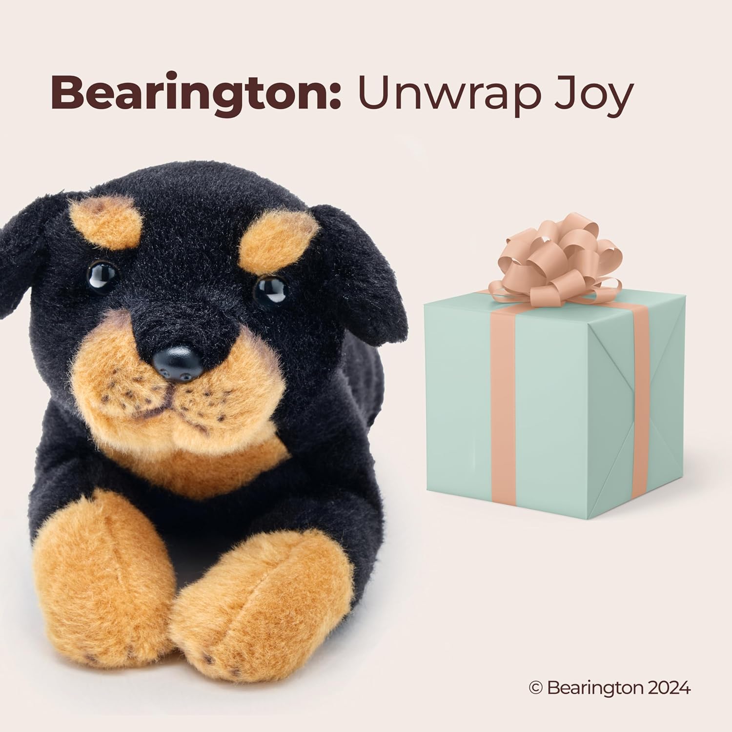 Bearington Lil Gunner 8 Inch Rottweiler Stuffed Animal