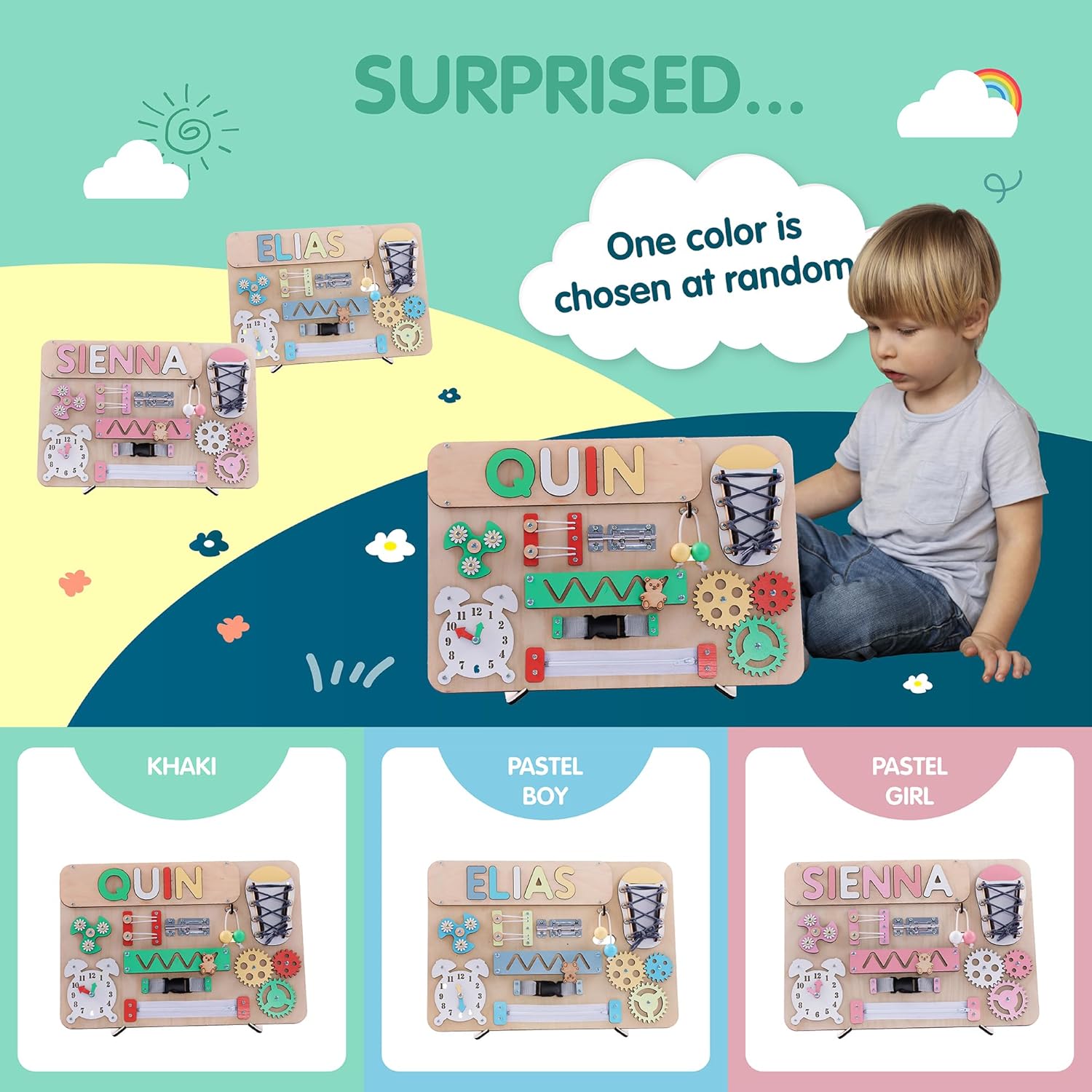 Customized Name Puzzle for Toddlers - Montessori Busy Board