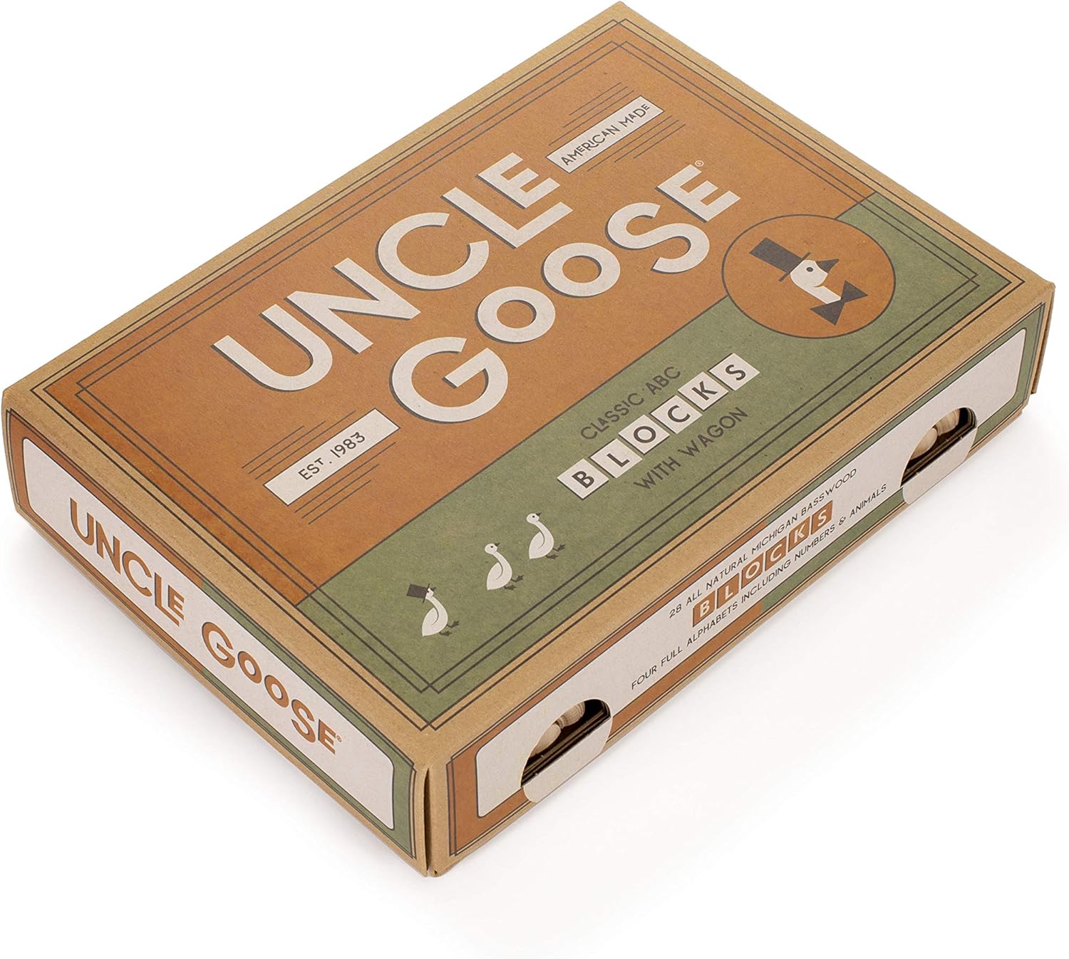 Uncle Goose Classic ABC Blocks with Wagon