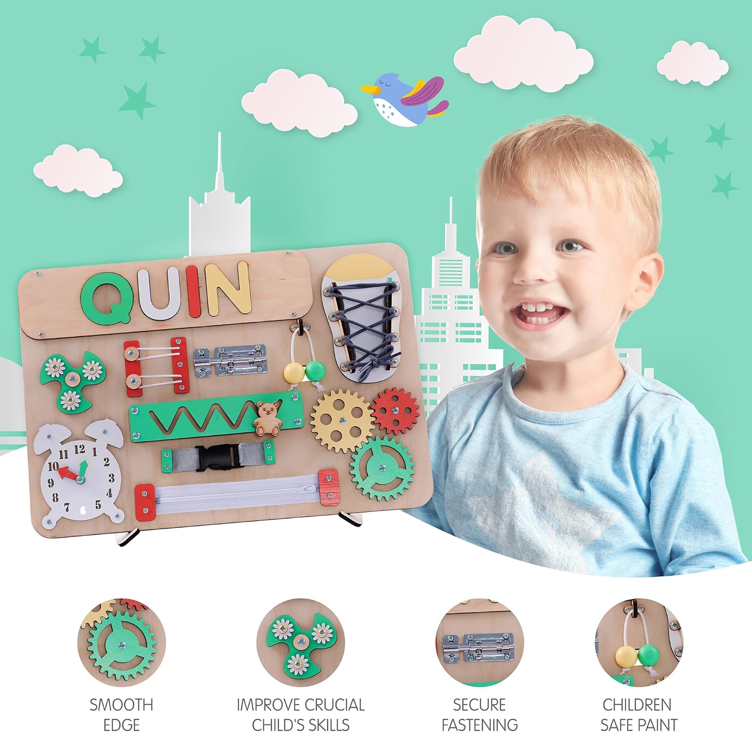Customized Name Puzzle for Toddlers - Montessori Busy Board