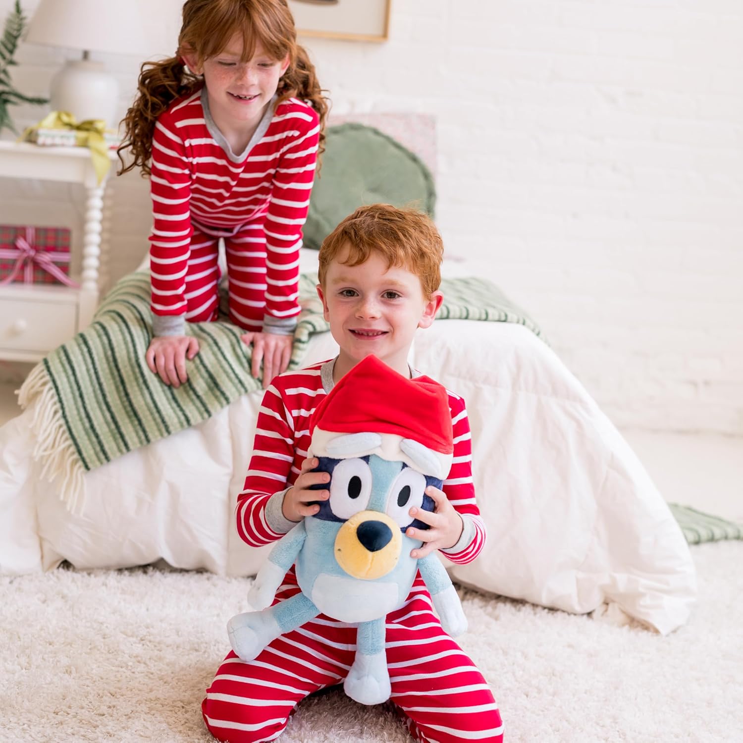 Animal Adventure Bluey Santa Plush 12