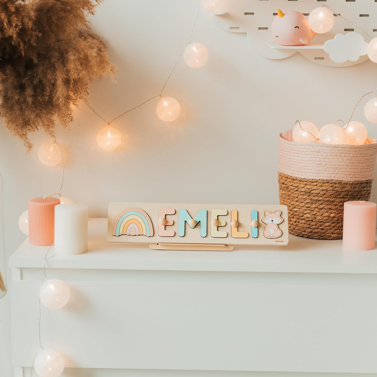 Personalized Wooden Name Puzzle Montessori Toy 1