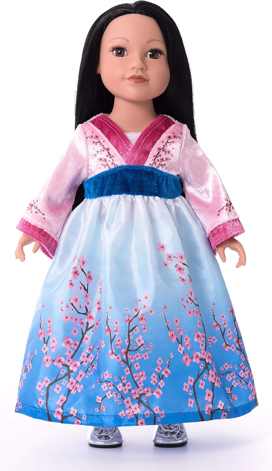 Little Adventures Cherry Blossom Princess Dress for Dolls