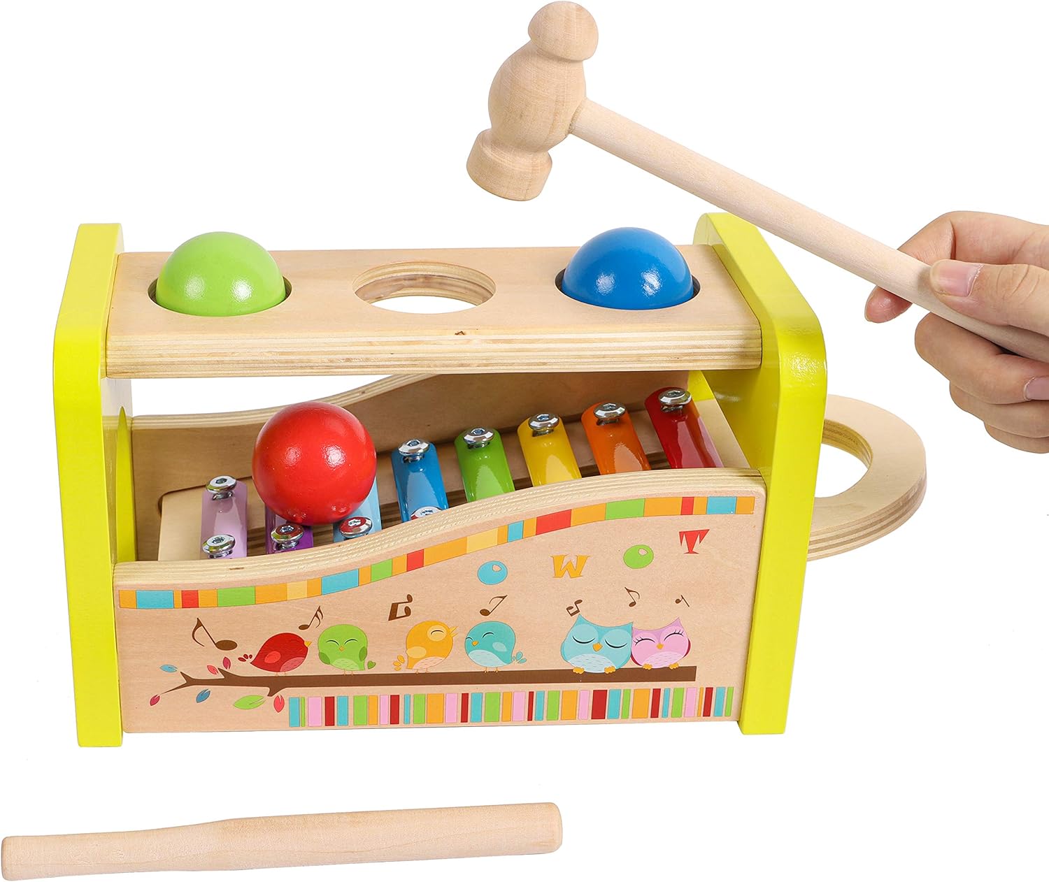 Wooden Hammer Ball and Xylophone Set for 1-Year-Olds