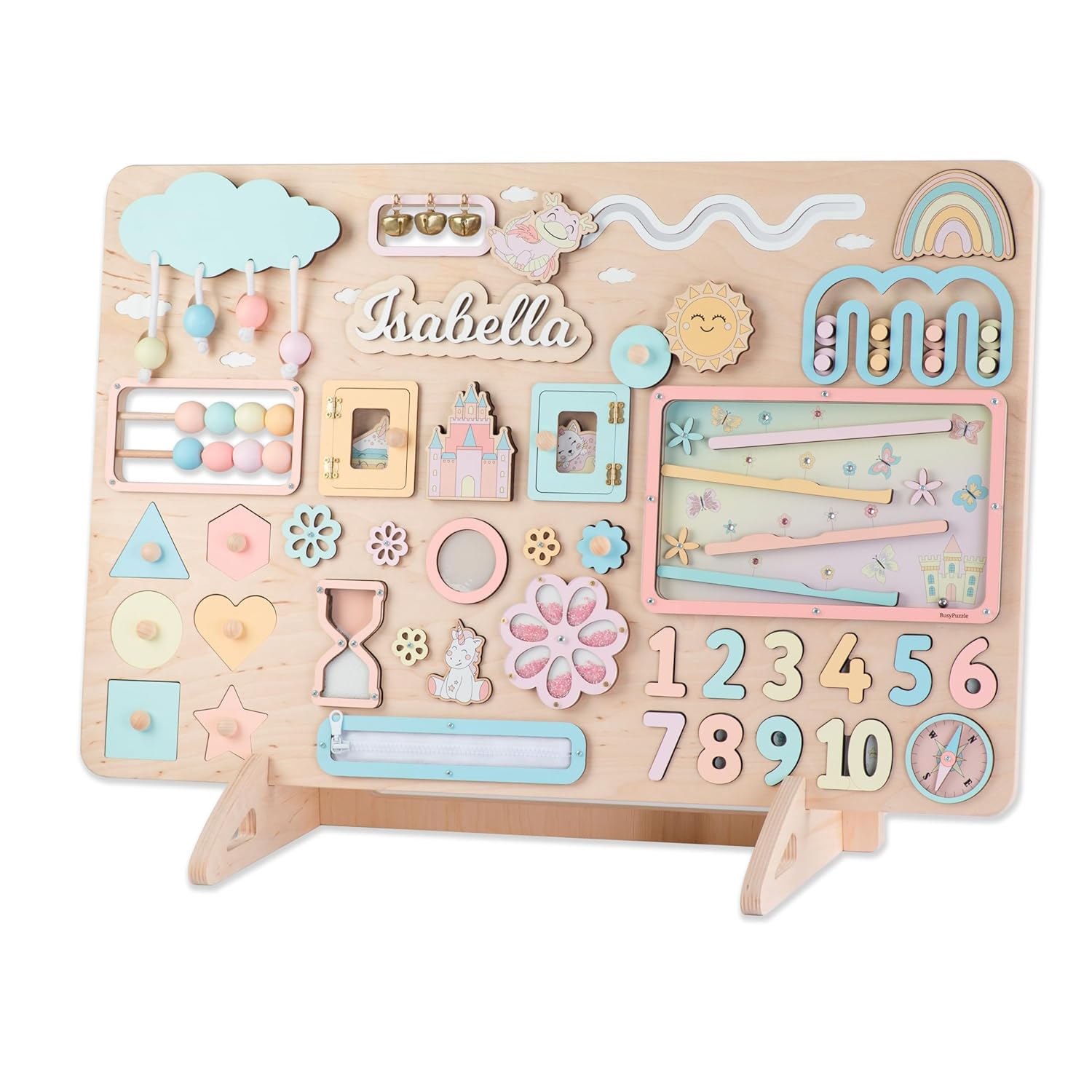 Custom Busy Board for Baby Girl with Name