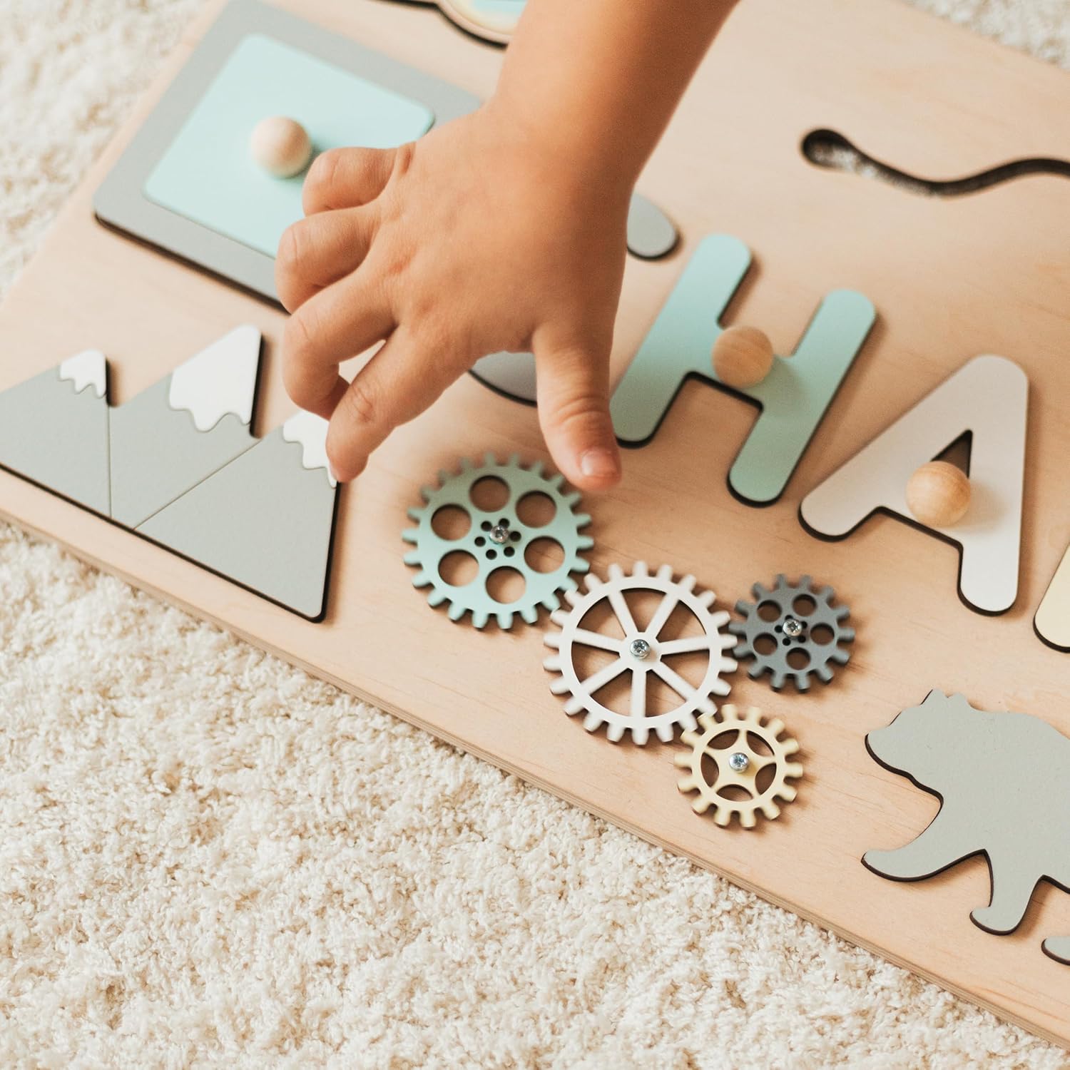 Busy Name Puzzle for Baby First Birthday Gift