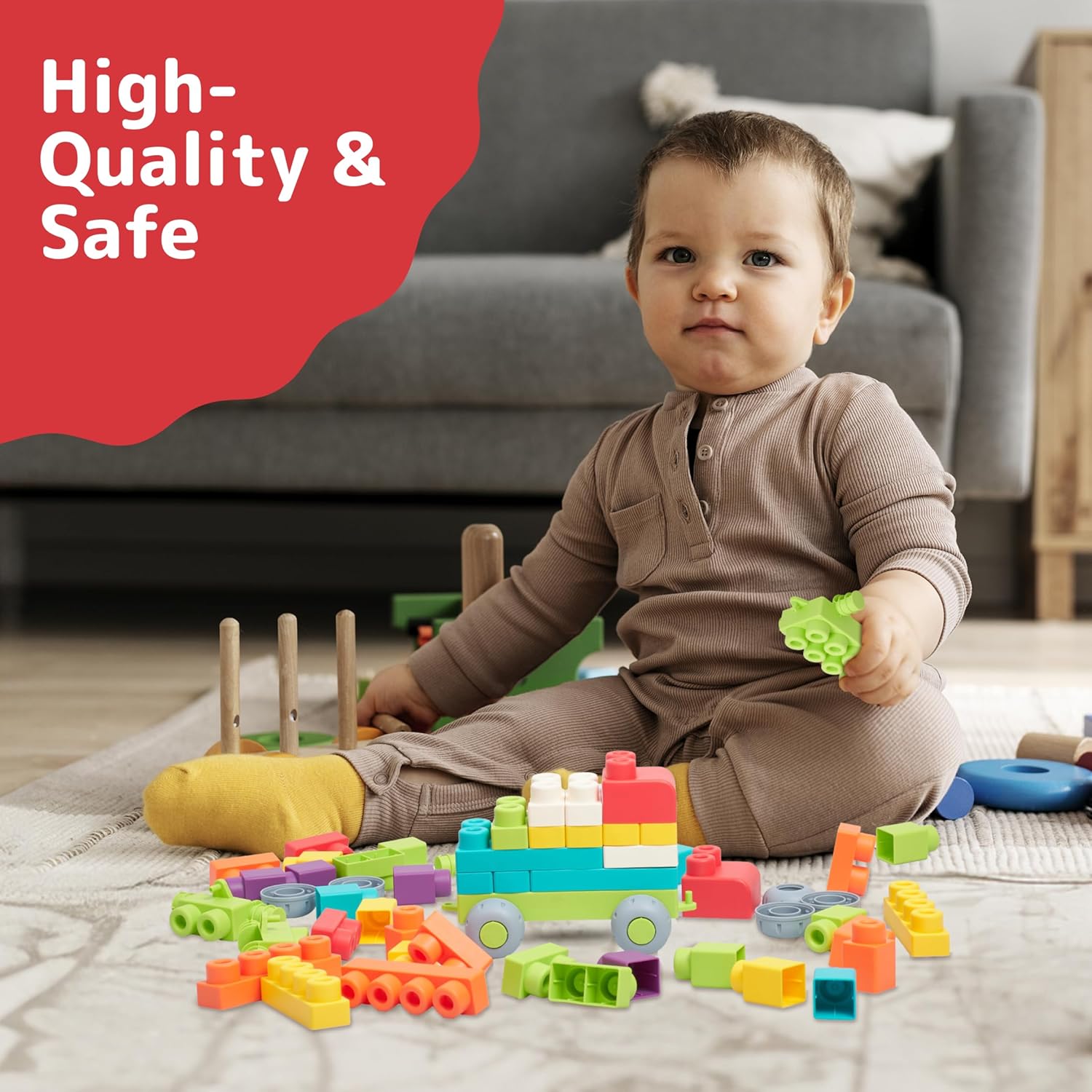 PREXTEX Soft Building Blocks for Toddlers 18M
