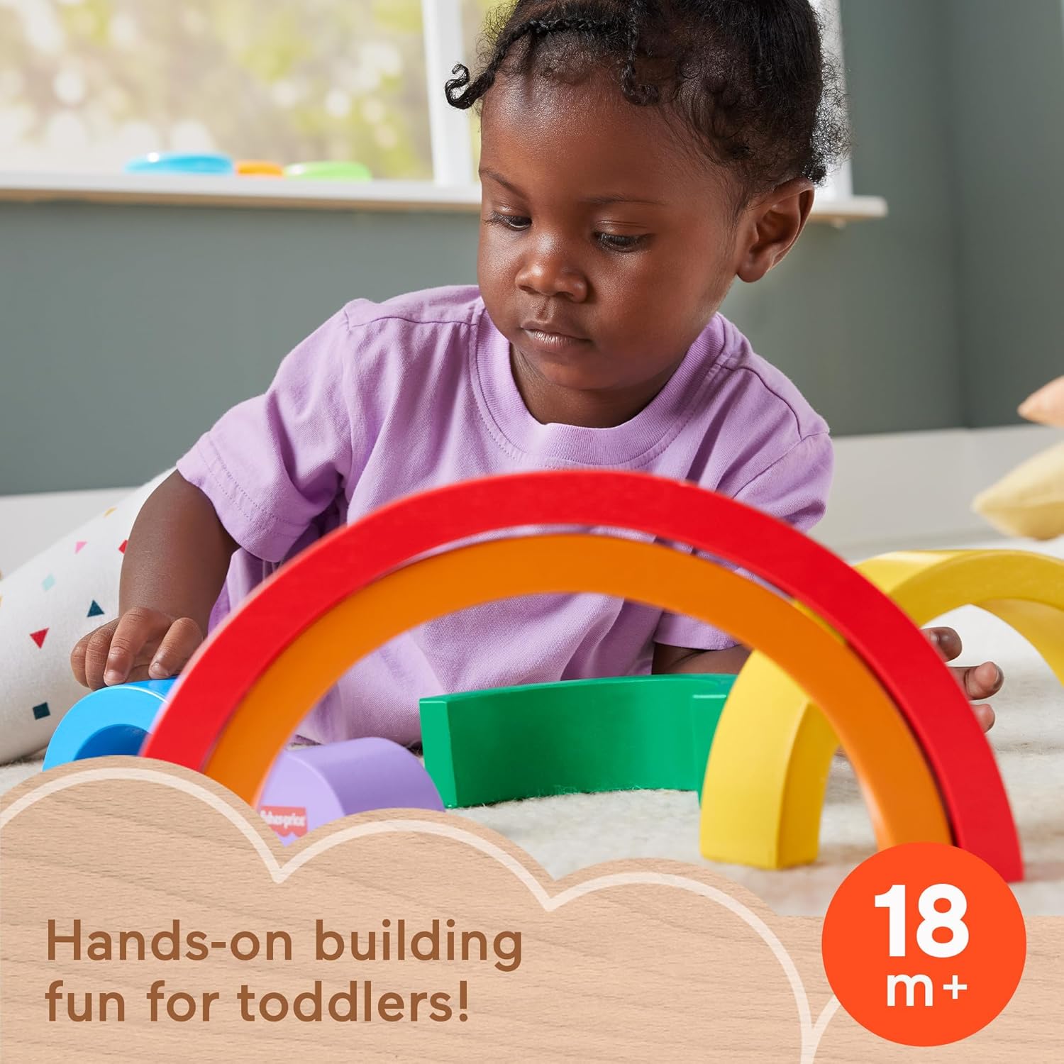 Fisher-Price Stacking Rainbow Blocks for Toddlers