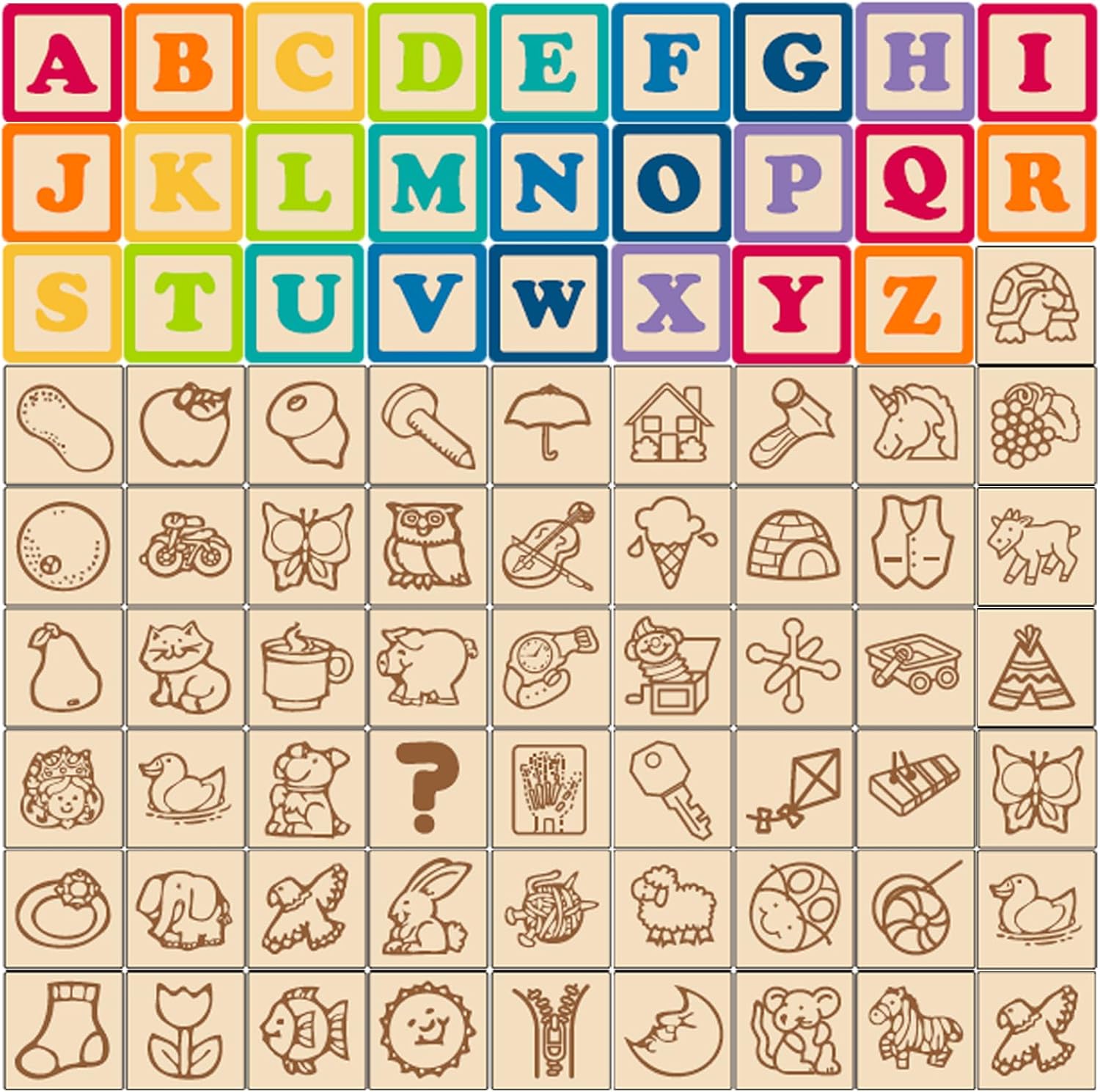GIRAVO Wooden Blocks for Toddlers 2-3 Learning Set