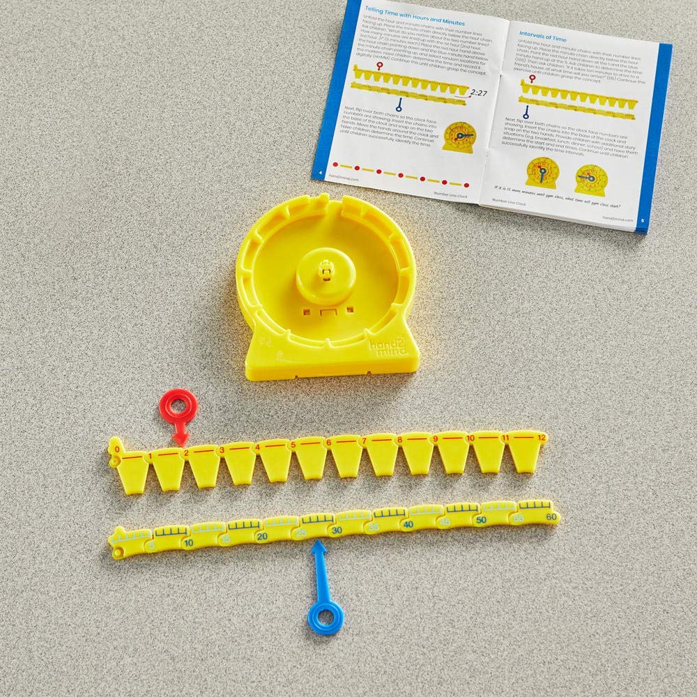 Hand2Mind NumberLine Clock Set of 6