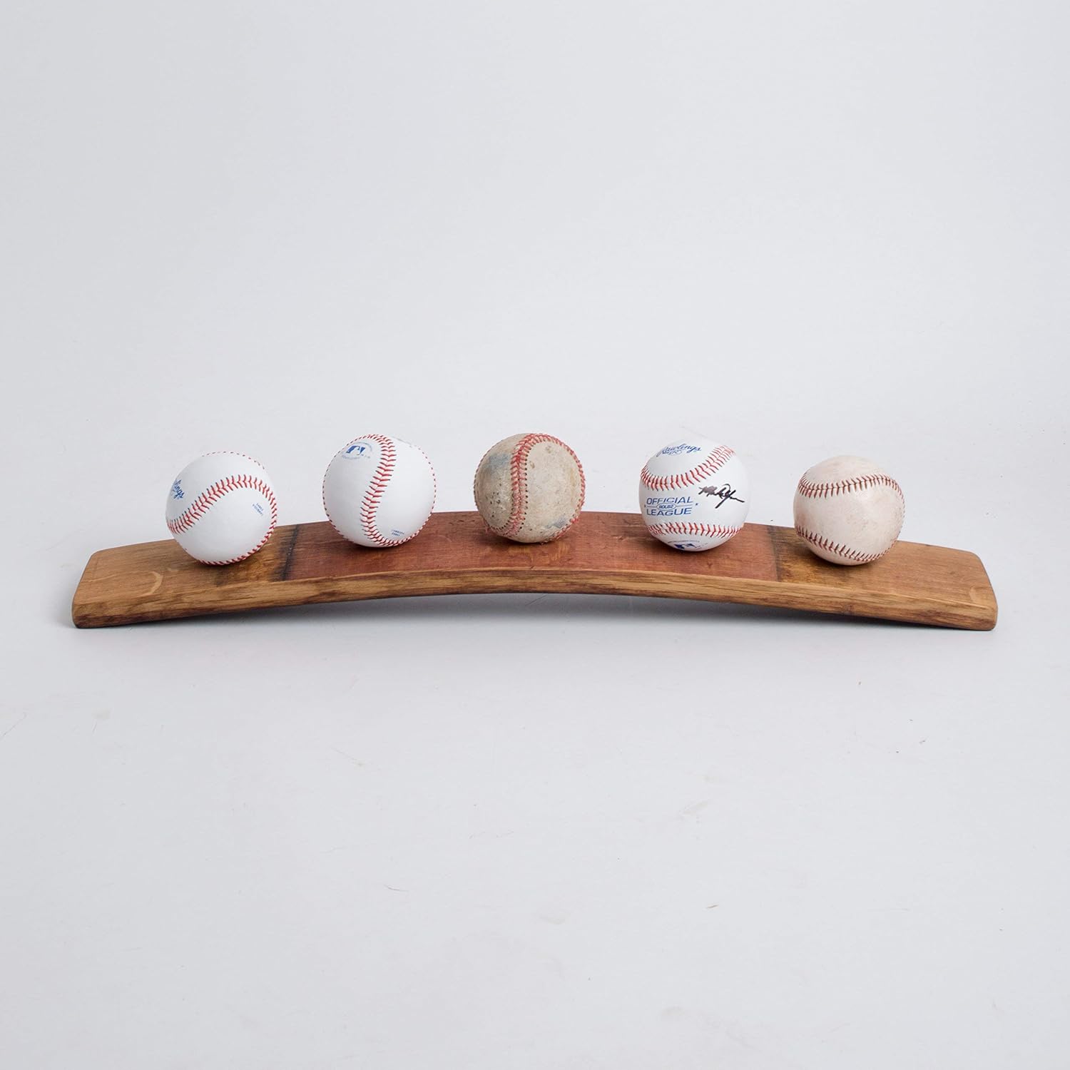 Alpine Wine Design Baseball Wine Barrel Display 3 Balls 1