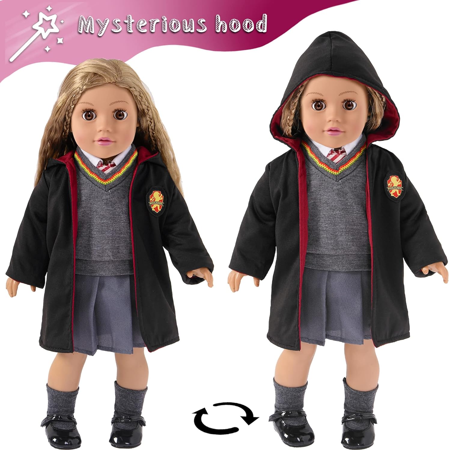 18 Inch School Uniform Costume Set for Girls No Doll