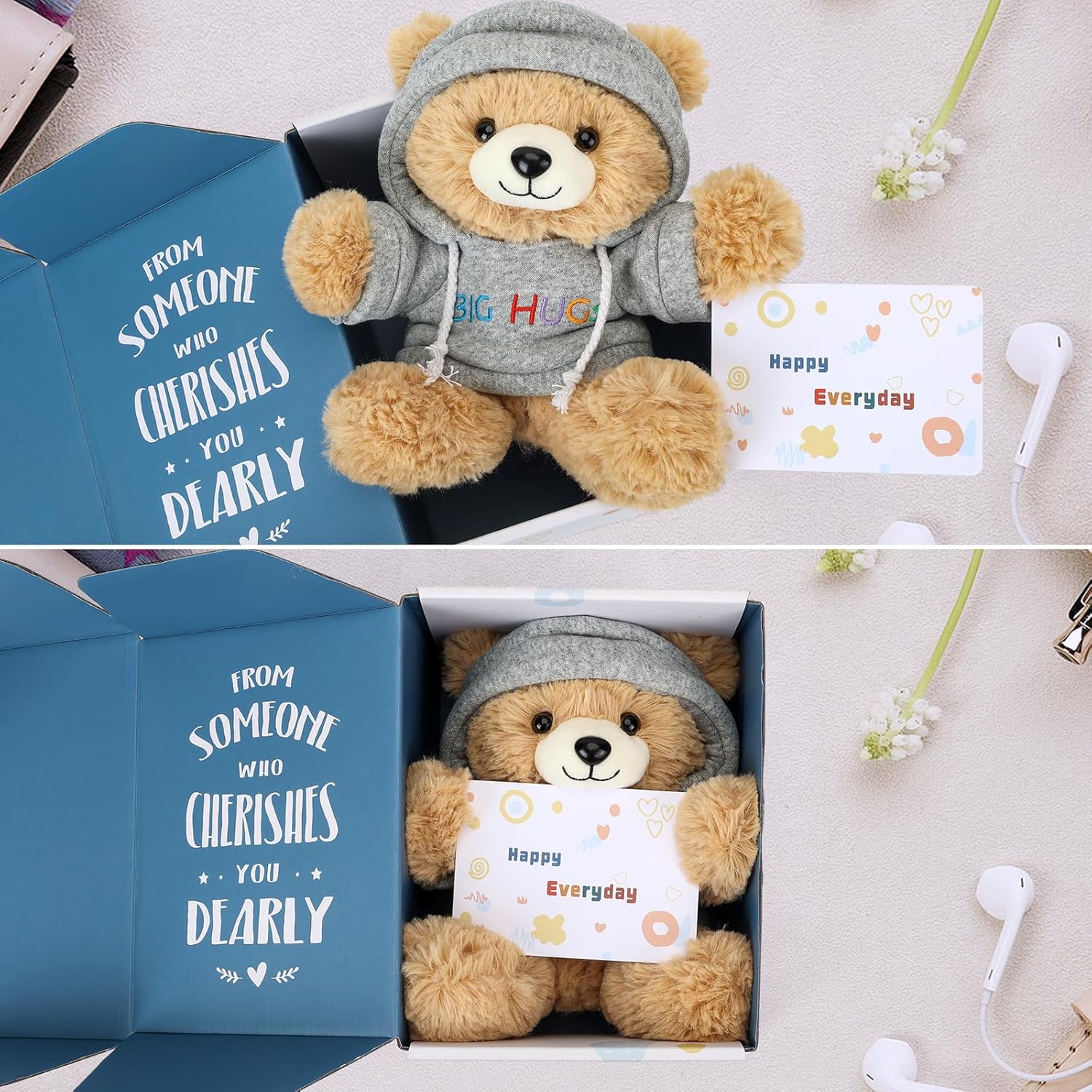 Osacoe Get Well Teddy Bear with Hoodie and Gift Box