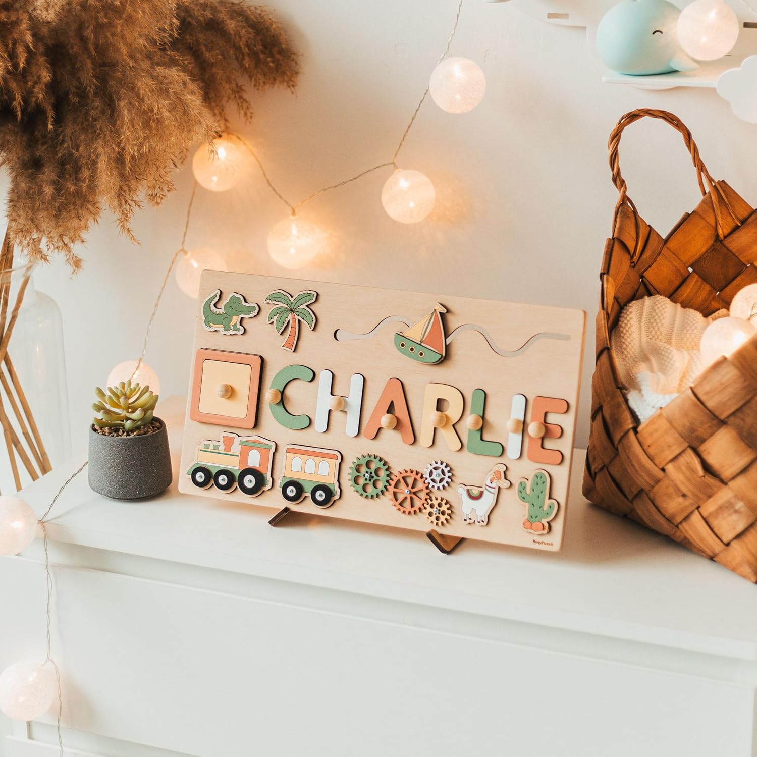 Montessori Personalized Baby Name Busy Board