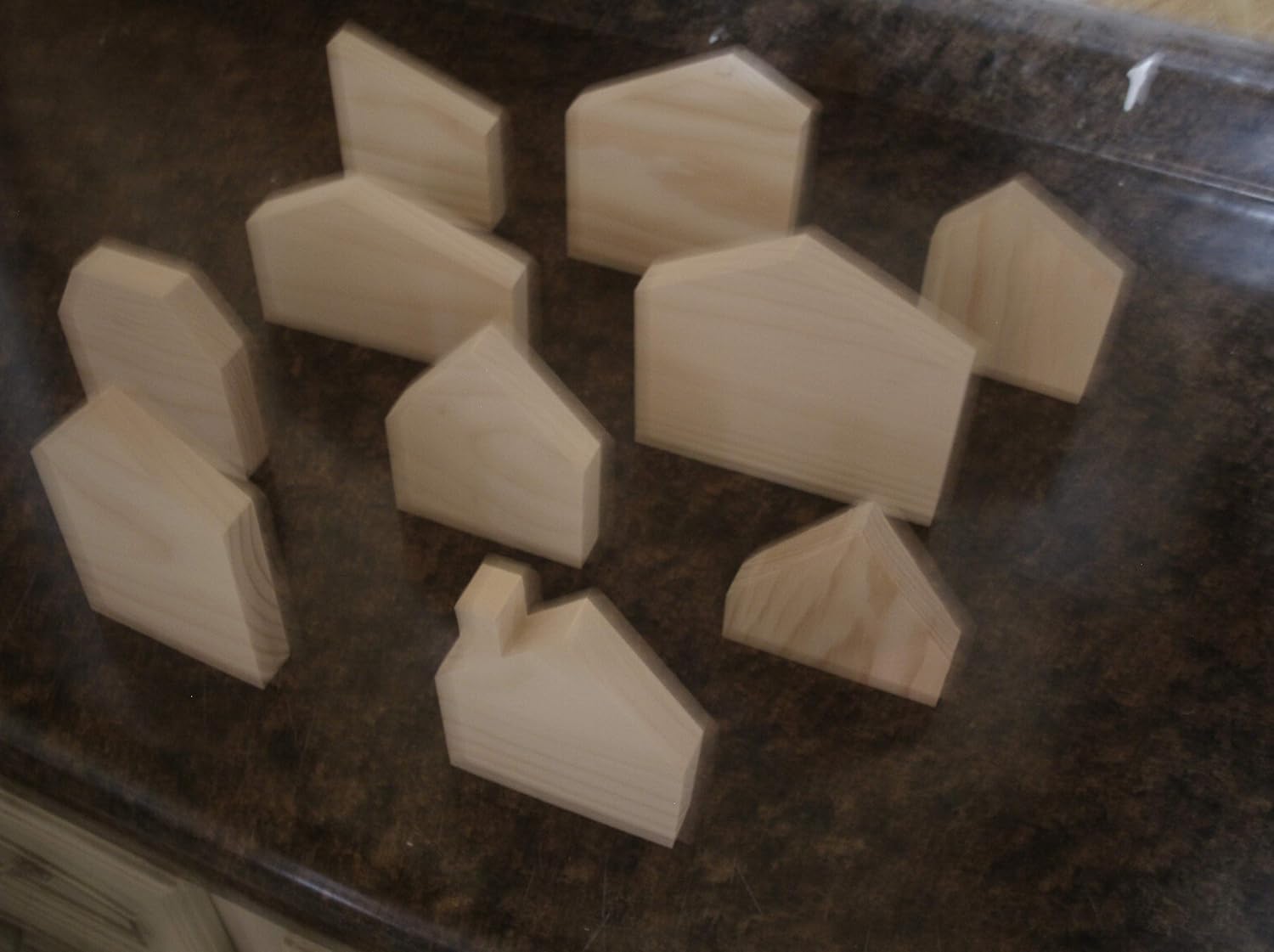 10 Unfinished Wooden House Shapes for Kids