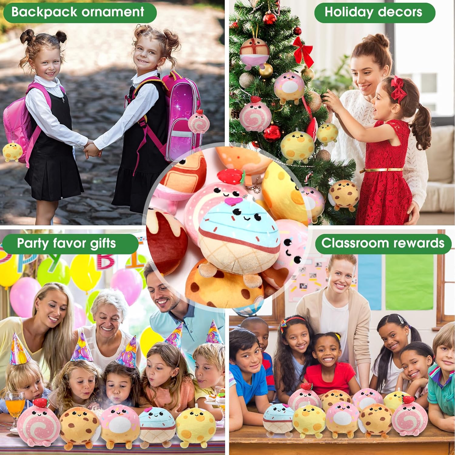 Libima 9 Pcs Mini Stuffed Animals Keychain Set