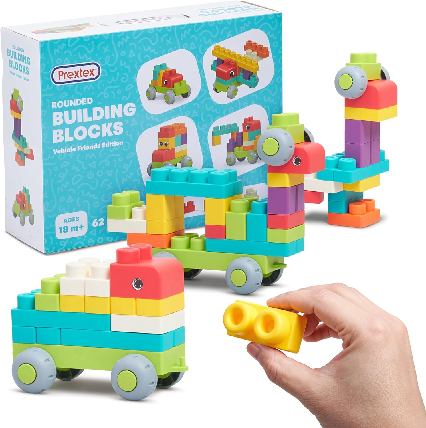 PREXTEX Soft Building Blocks for Toddlers 18M