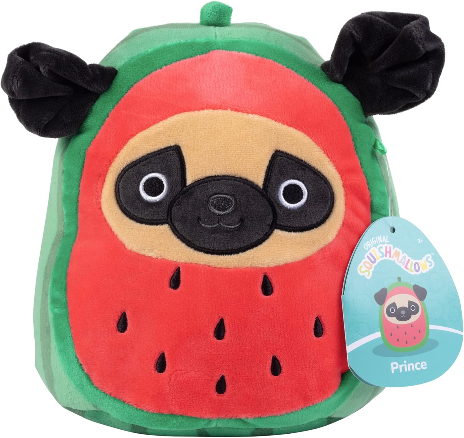 Squishmallows Prince Watermelon Pug 8-Inch Plush