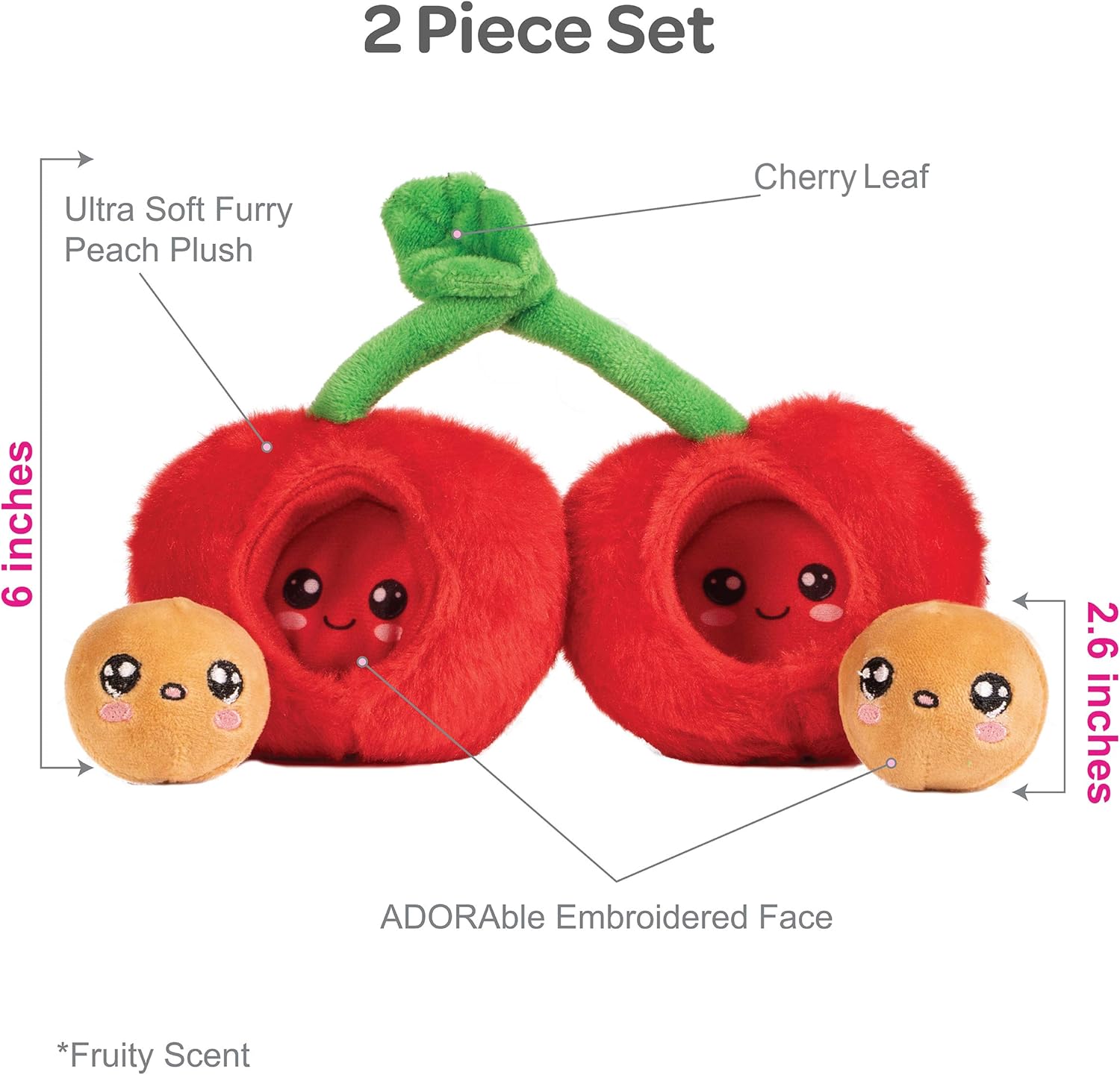 Adora Soft Squishy Cherry Plush Toy for Ages 1