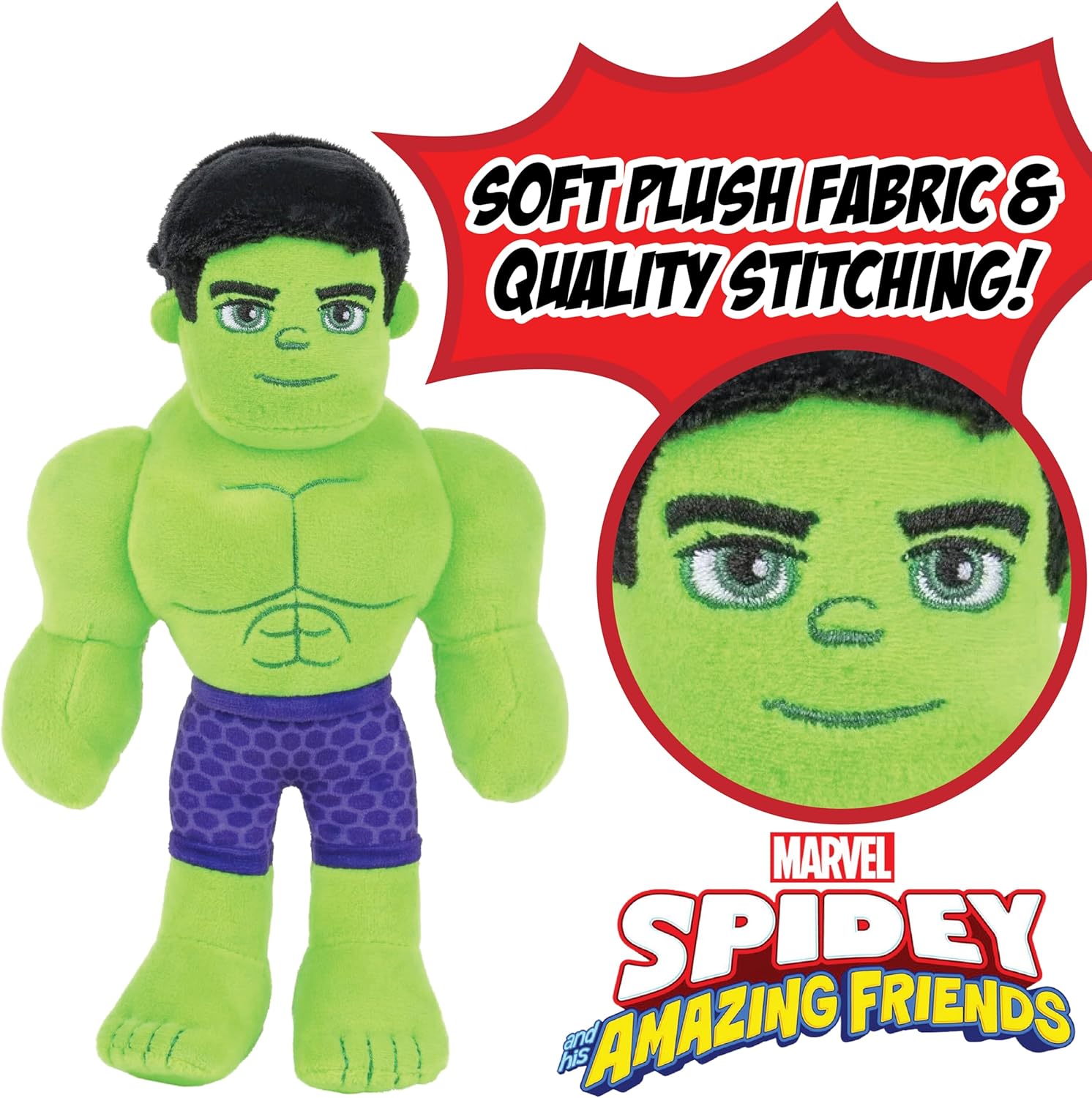 Marvel Spidey Hulk Plush Figure - 8 Stuffed Animal Toy