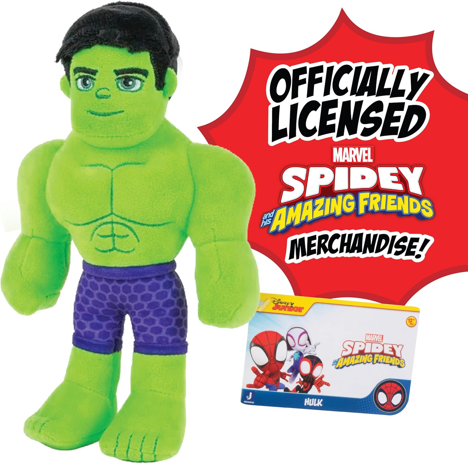 Marvel Spidey Hulk Plush Figure - 8 Stuffed Animal Toy